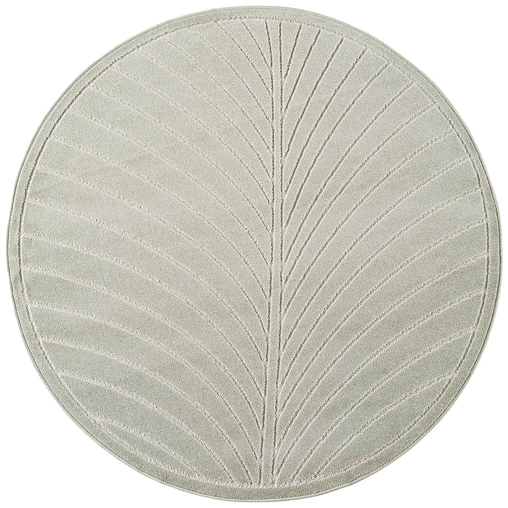 Tapis poils courts à relief FLORA Vert