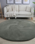 Tapis rond Fourrure toucher doux - Vert – STUDIO DECO