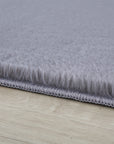 Tapis rond Fourrure toucher doux - Gris – STUDIO DECO