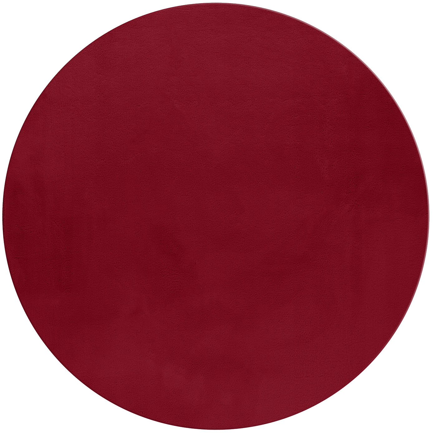 Tapis rond Fourrure toucher doux - Rouge – STUDIO DECO