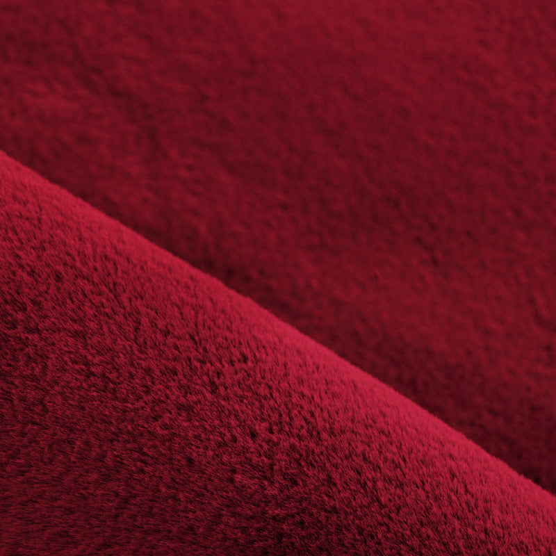 Tapis rond Fourrure toucher doux - Rouge – STUDIO DECO