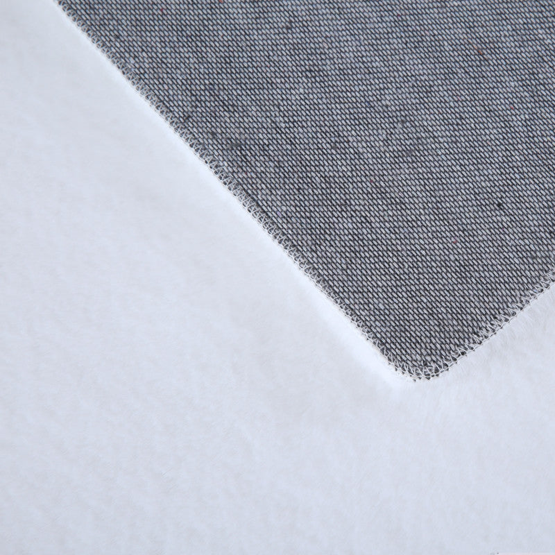 Tapis rond Fourrure toucher doux - Blanc – STUDIO DECO