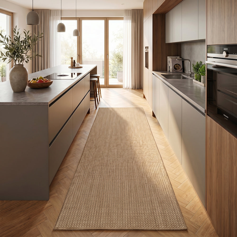 Tapis aspect jute noués Beige