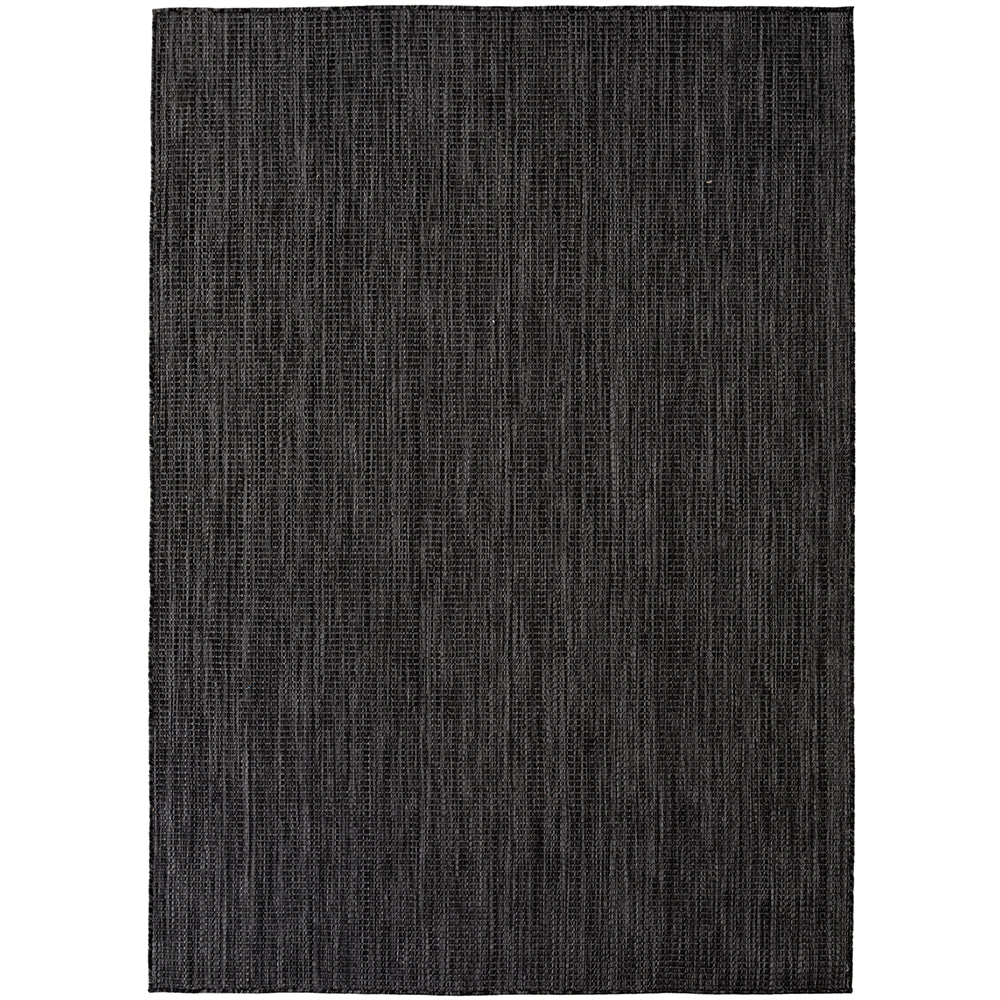 Tapis aspect jute noués Noir