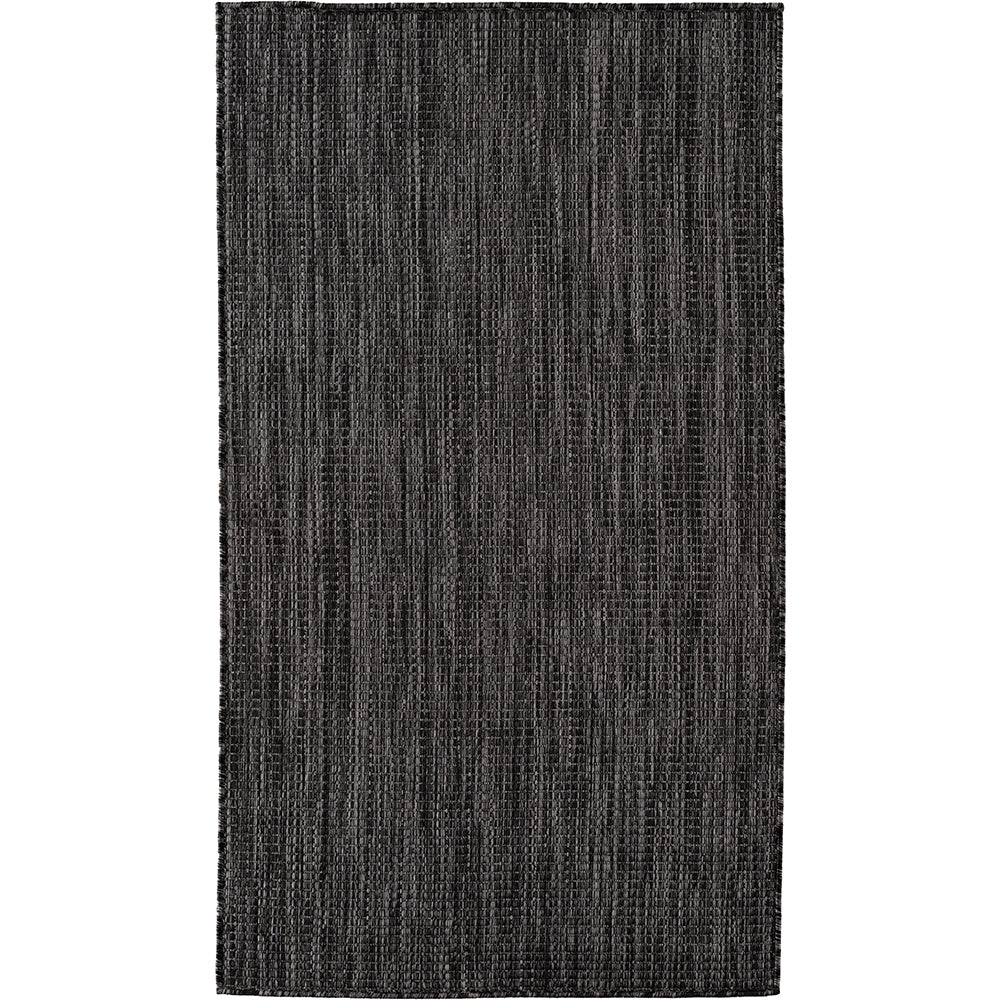 Tapis aspect jute noués Noir