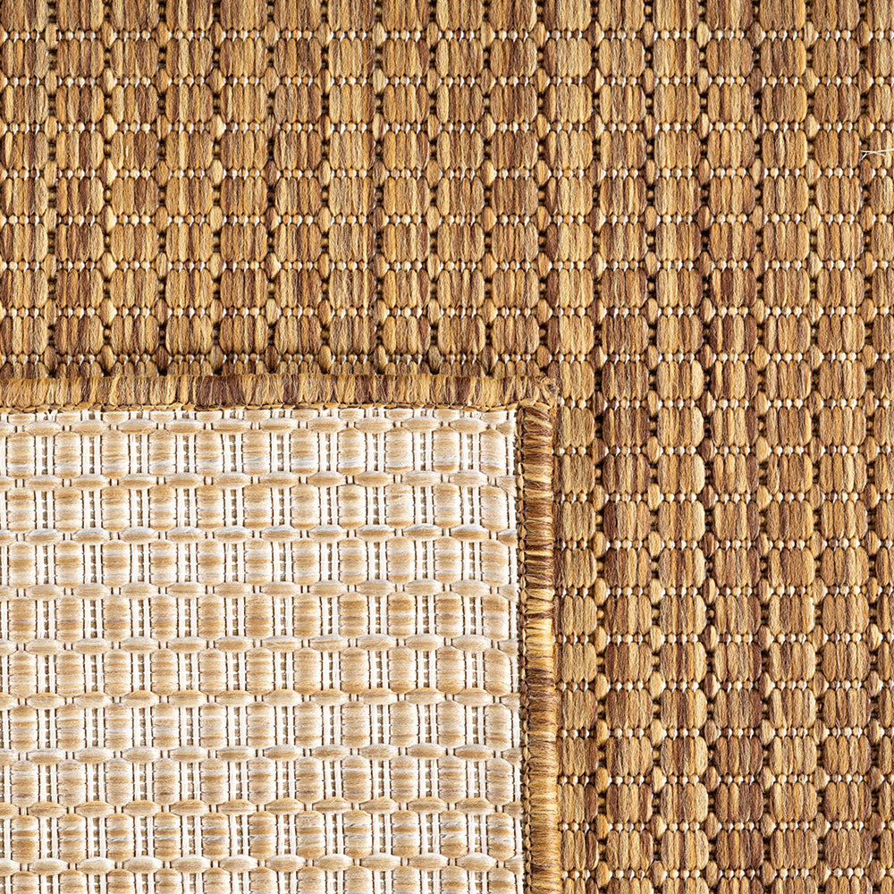 Tapis aspect jute noués Marron