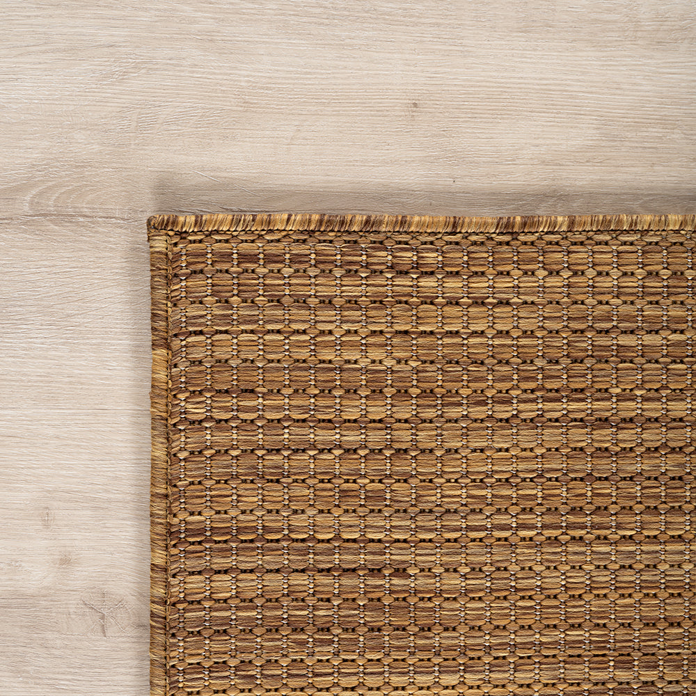 Tapis aspect jute noués Marron