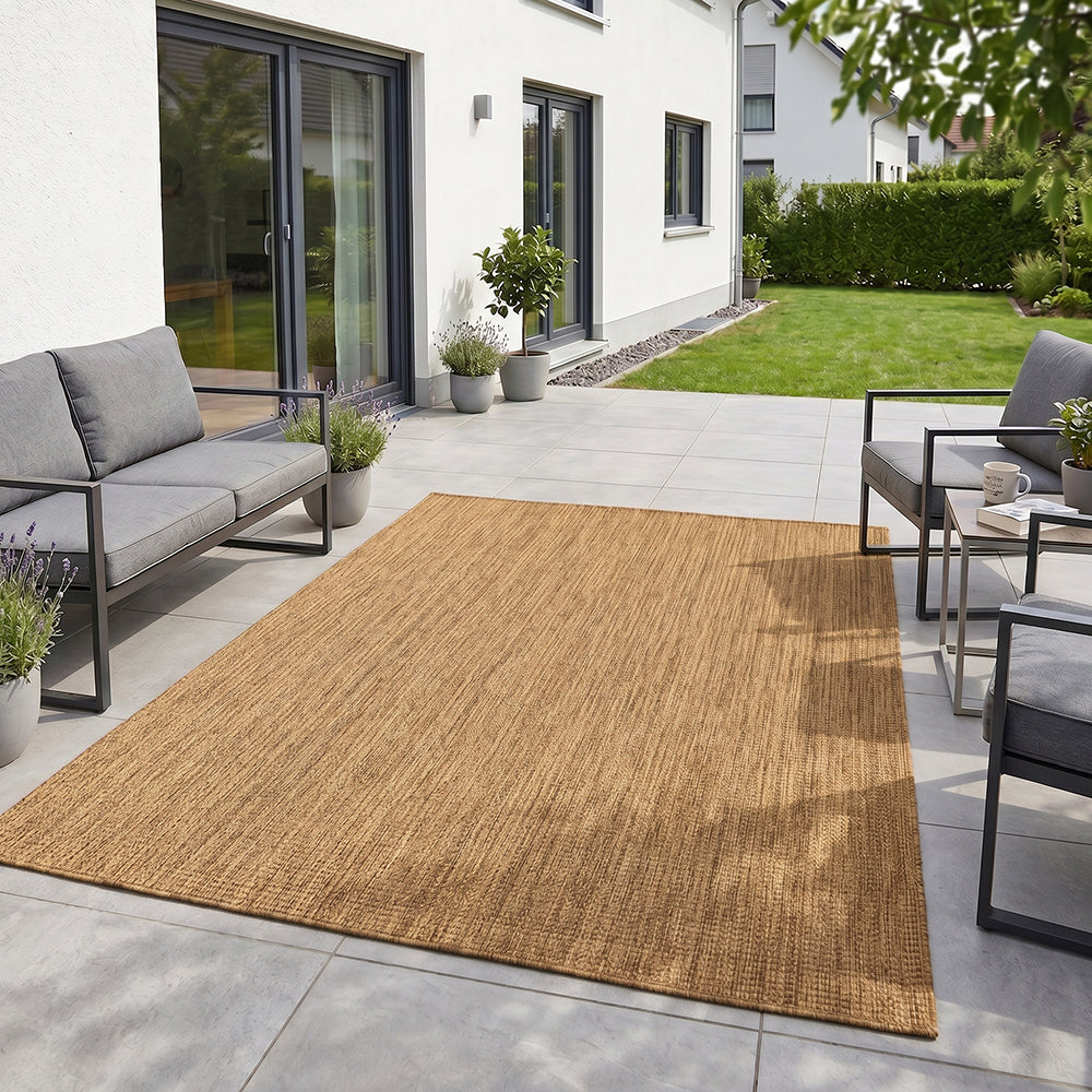 Tapis aspect jute noués Marron