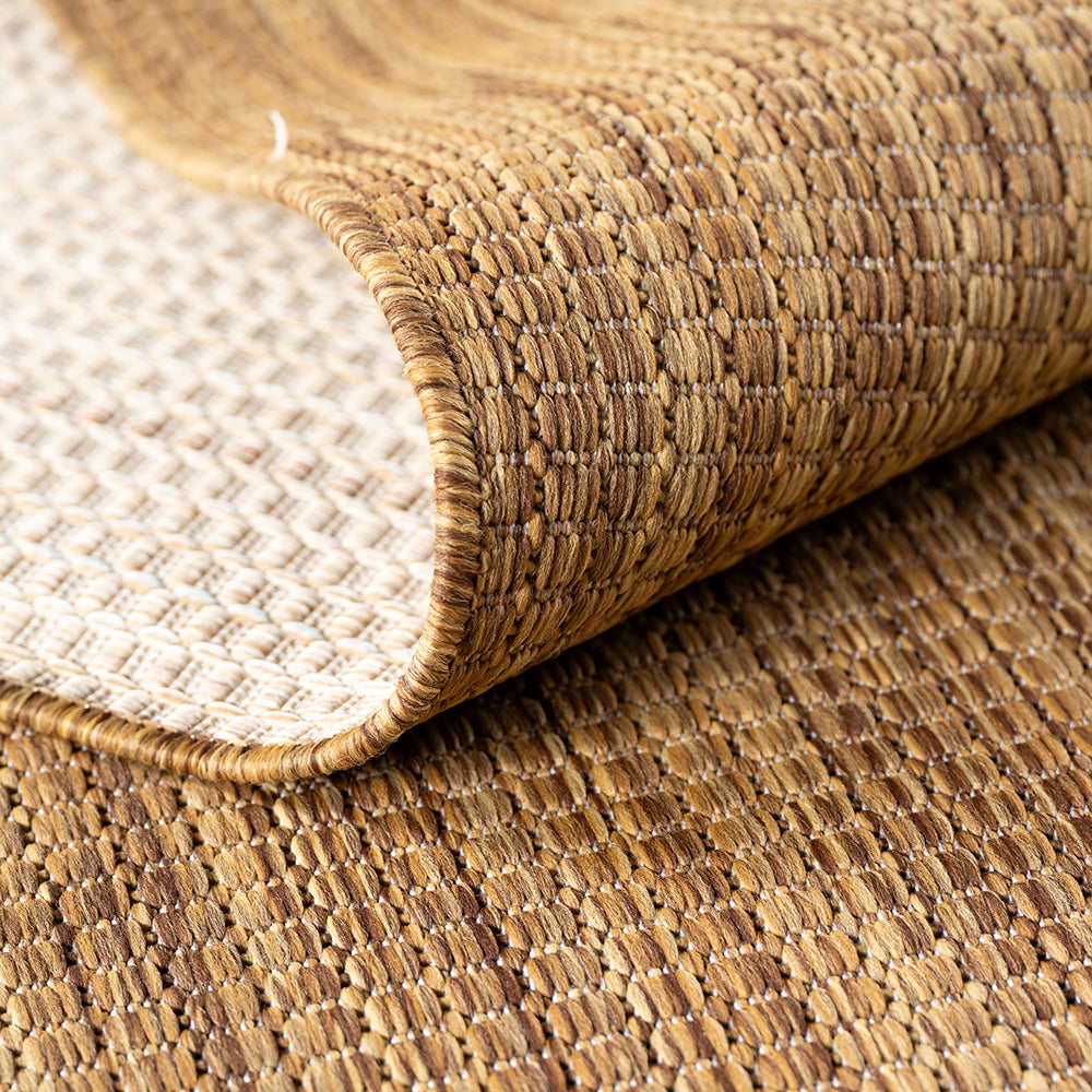 Tapis aspect jute noués Marron