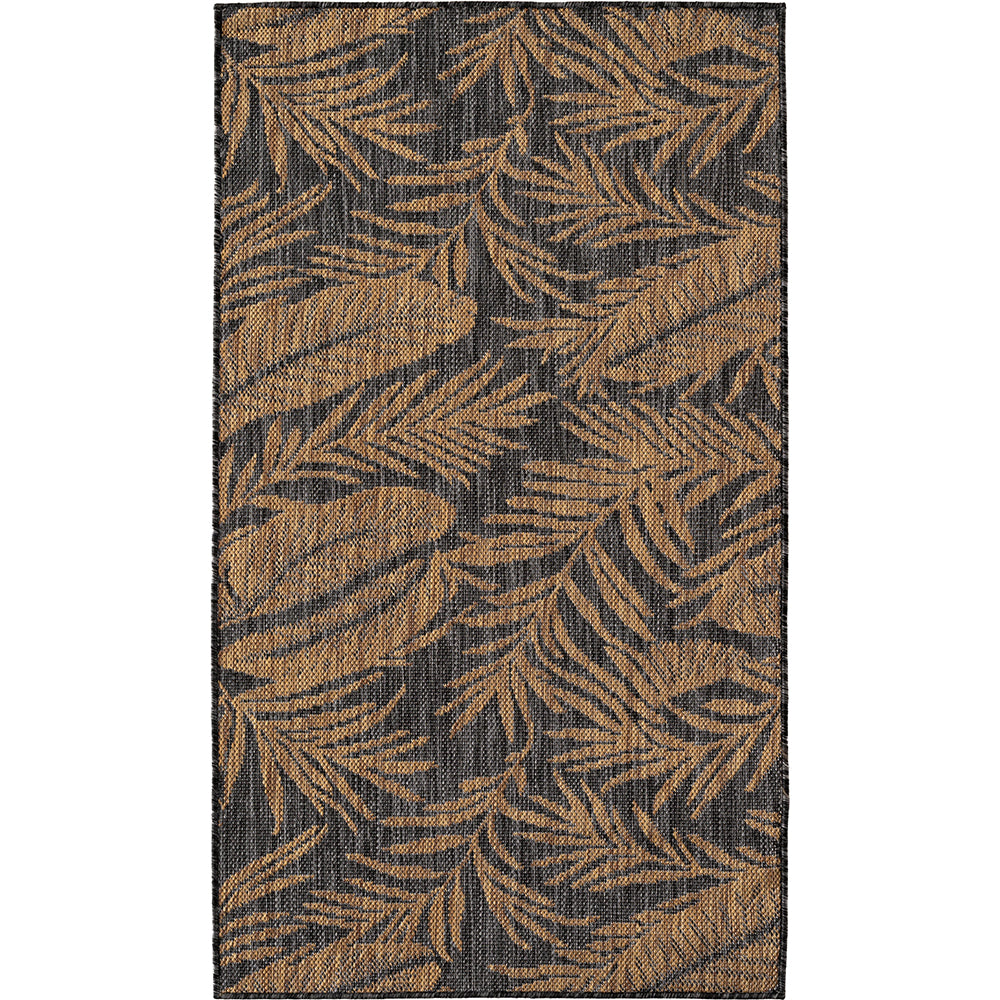 Tapis extérieur noués Noir et Beige