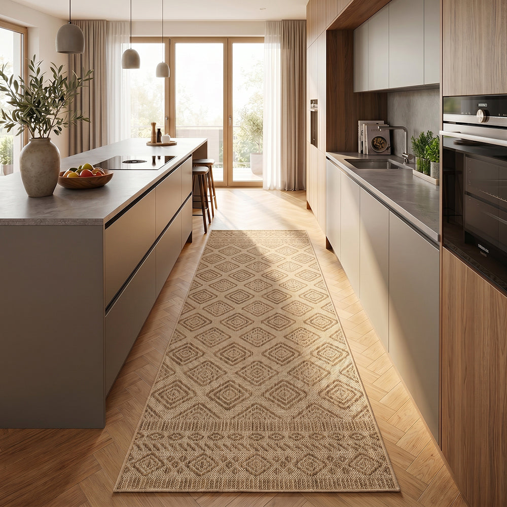 Tapis aspect jute Berbère Beige