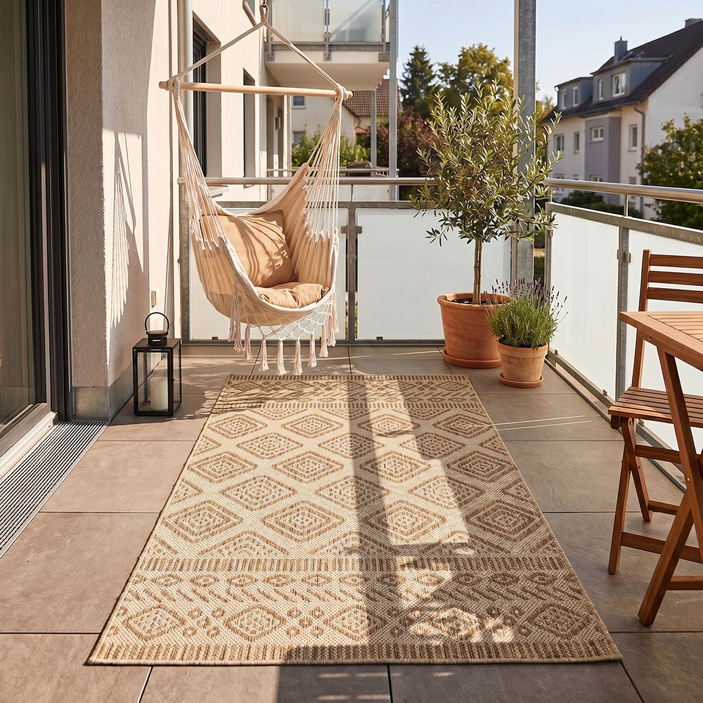 Tapis aspect jute Berbère Beige
