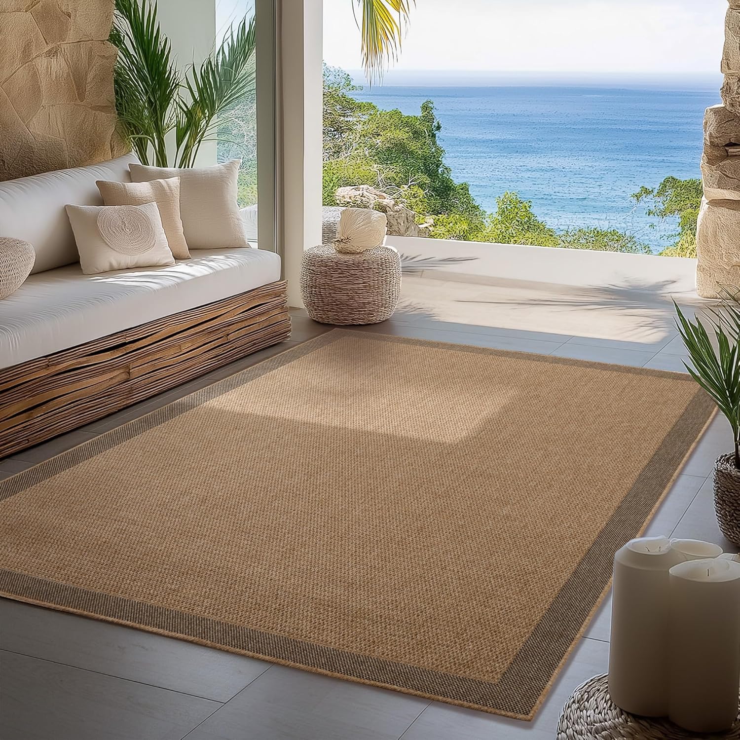 Tapis Aspect jute à contours – STUDIO DECO
