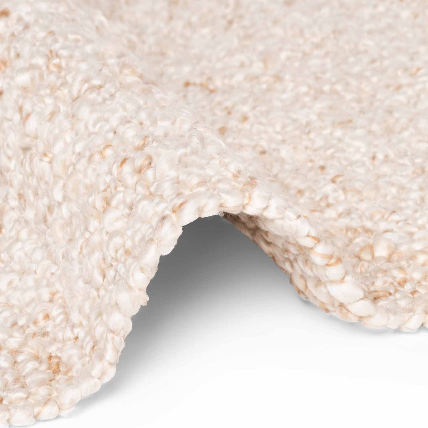 Tapis Doux Bouclés à poils courts Ecru