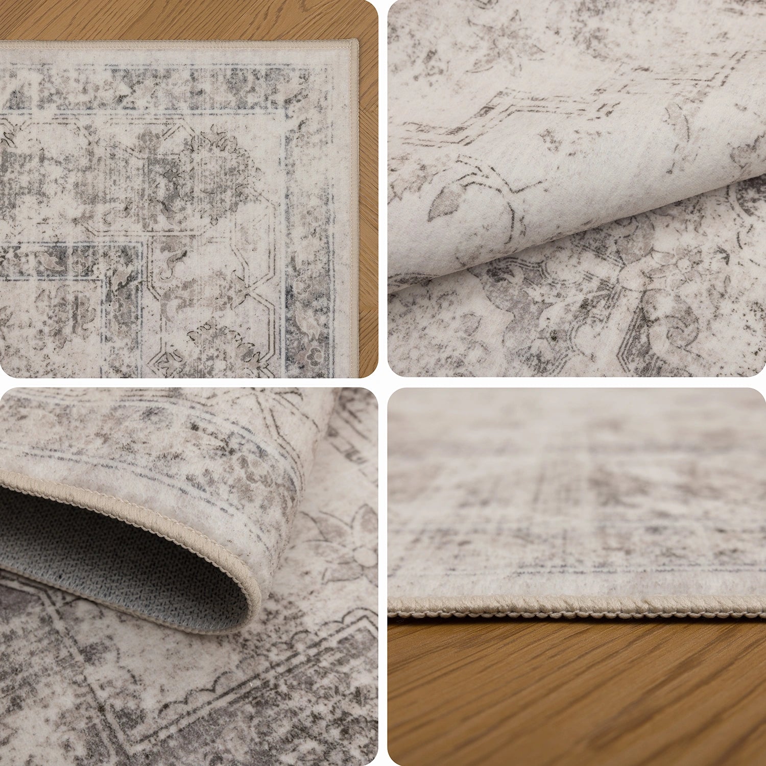 Tapis lavable Vintage Beige