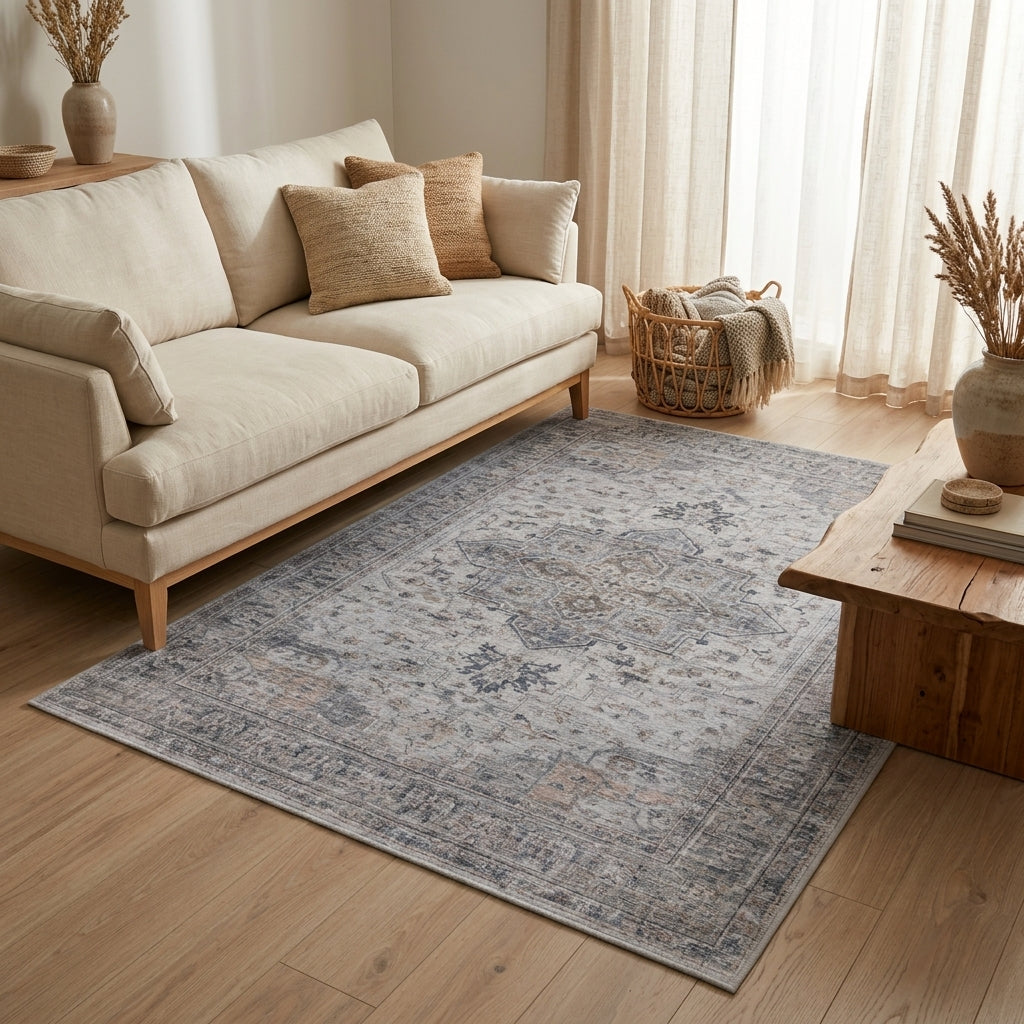 Tapis lavable Vintage Gris