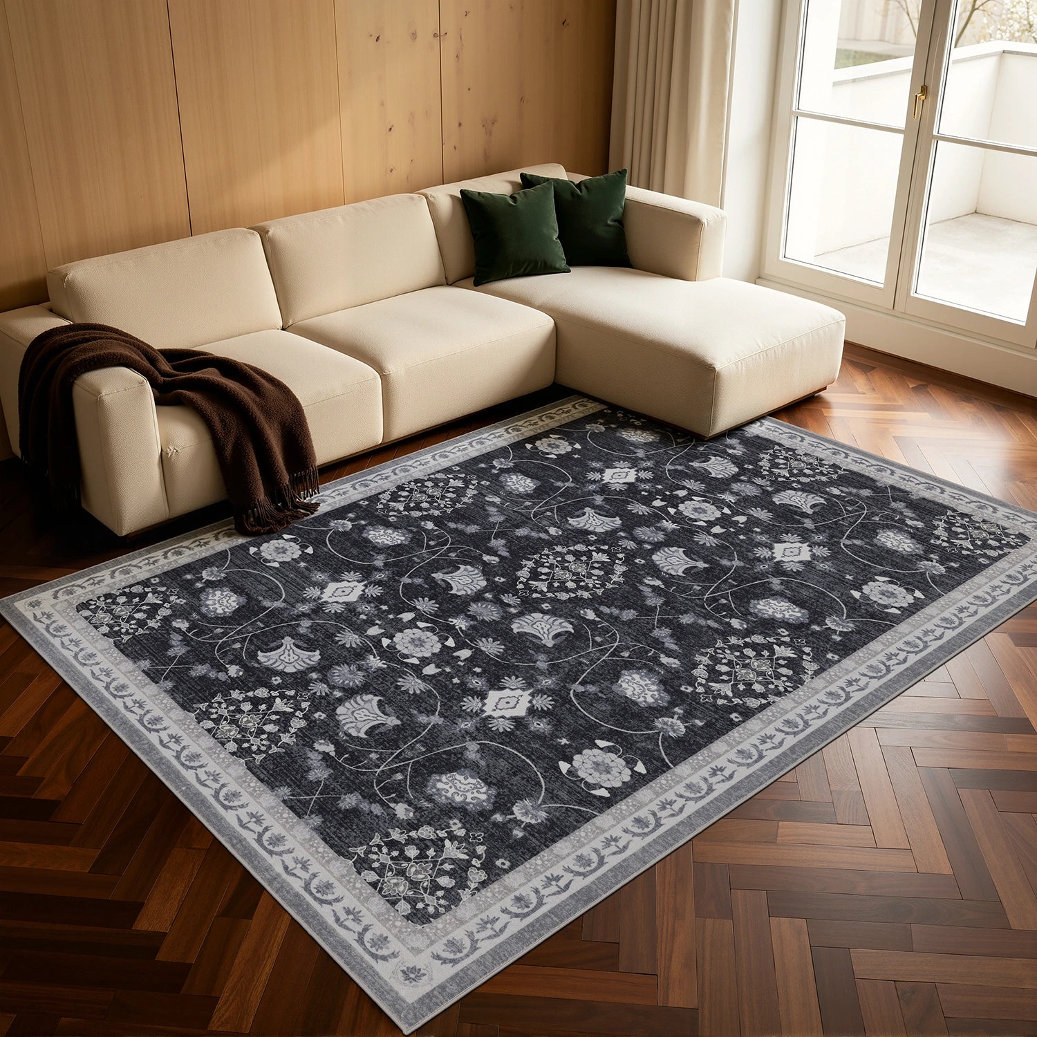 Tapis lavable Vintage Onyx