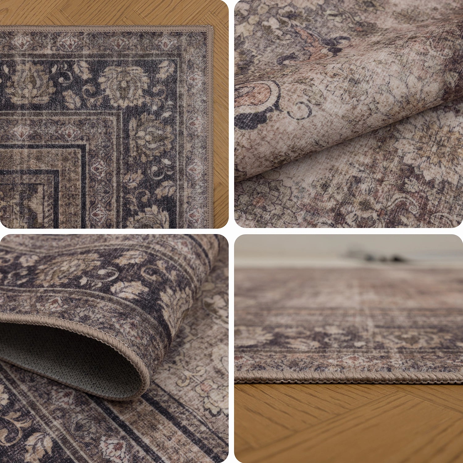 Tapis lavable rond Vintage Antic