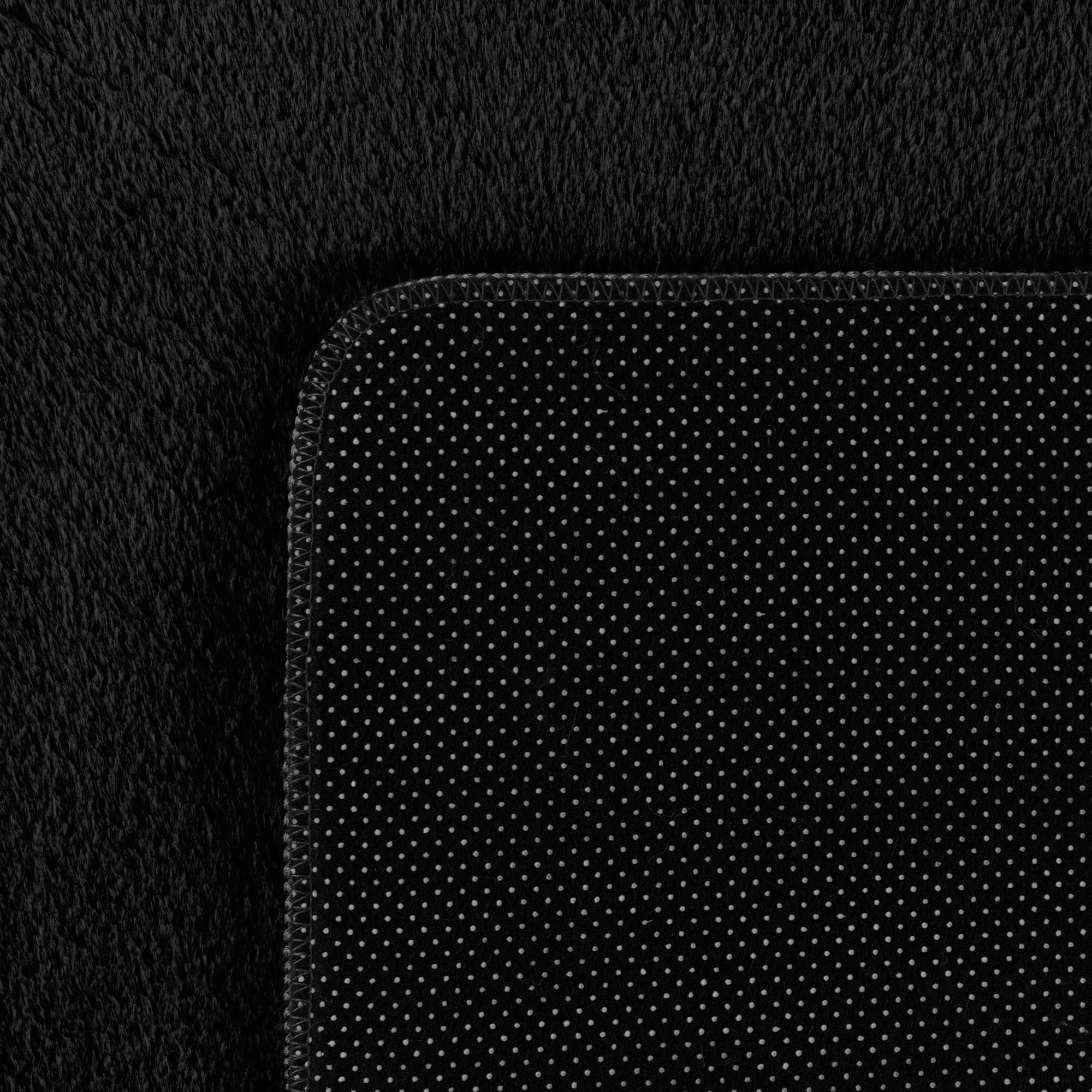 Tapis à poils doux Lavable Noir – STUDIO DECO