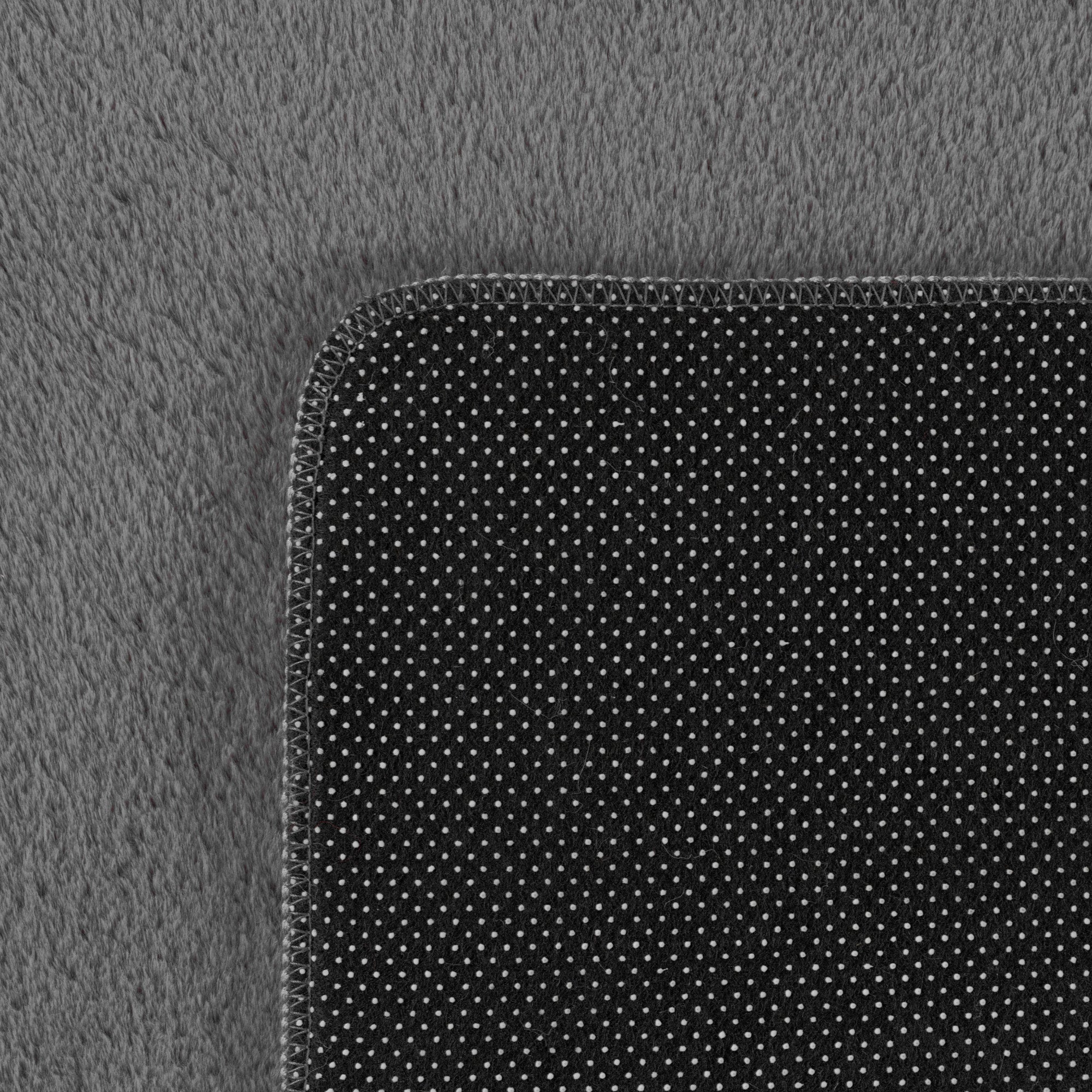 Tapis Rond à poils doux Lavable Gris – STUDIO DECO