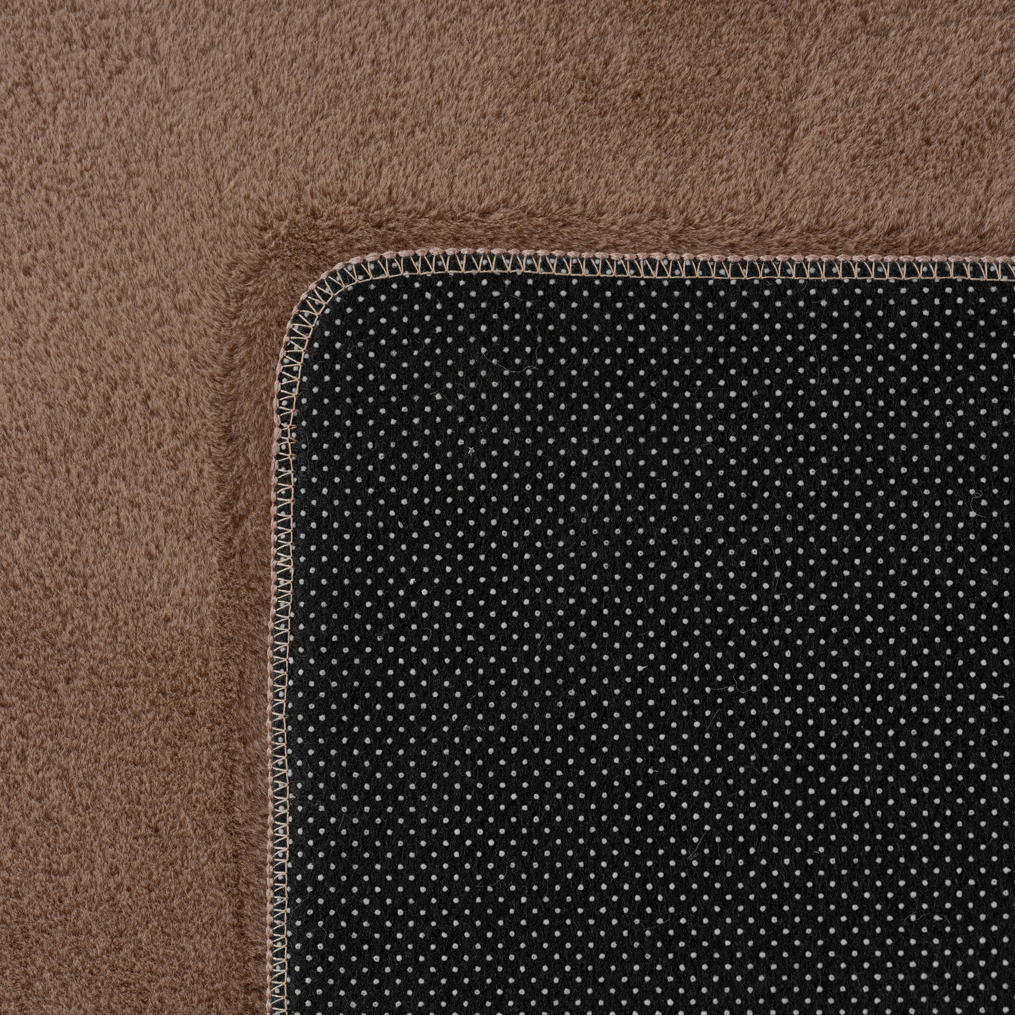 Tapis Rond à poils doux Lavable Mocca – STUDIO DECO