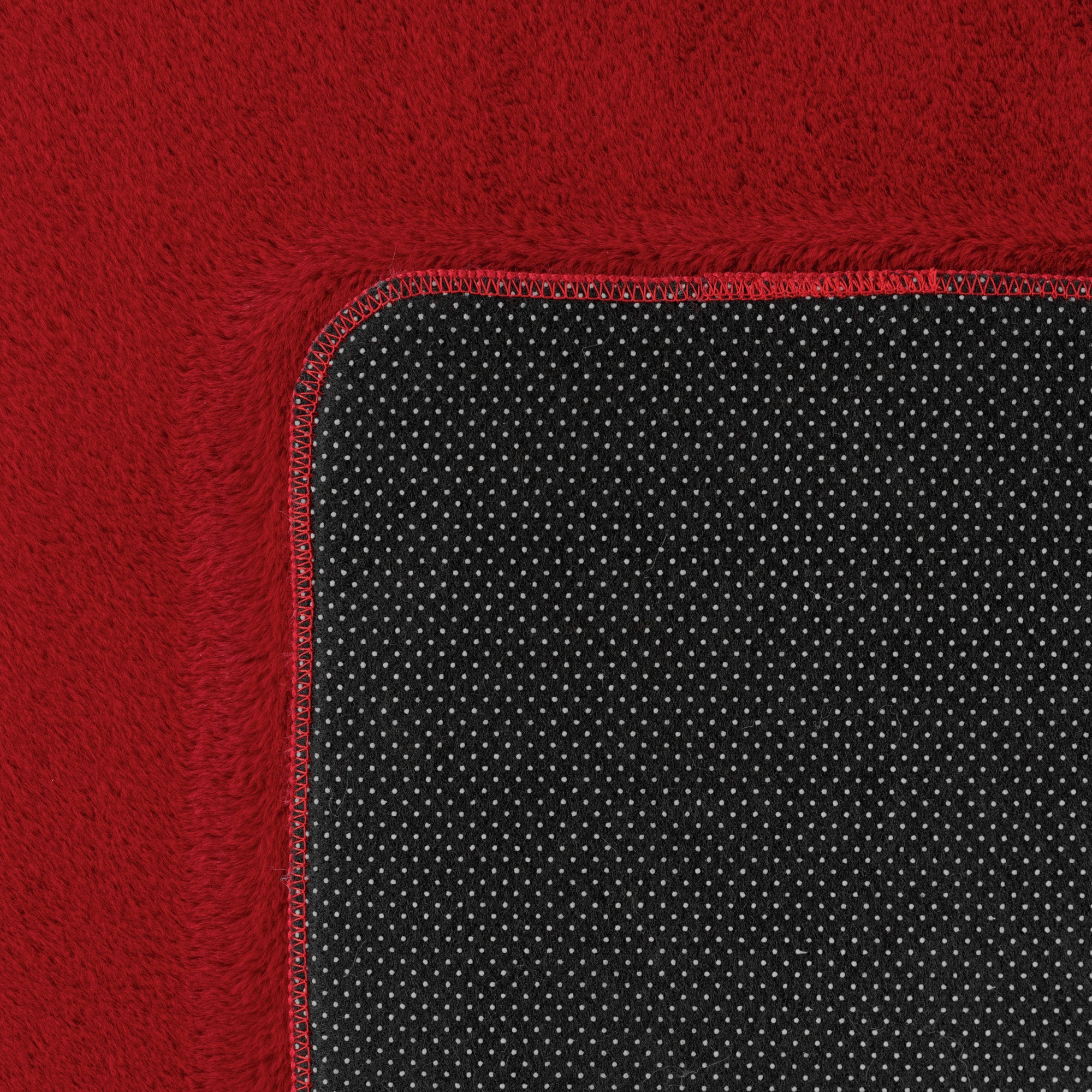 Tapis Rond à poils doux Lavable Rouge – STUDIO DECO