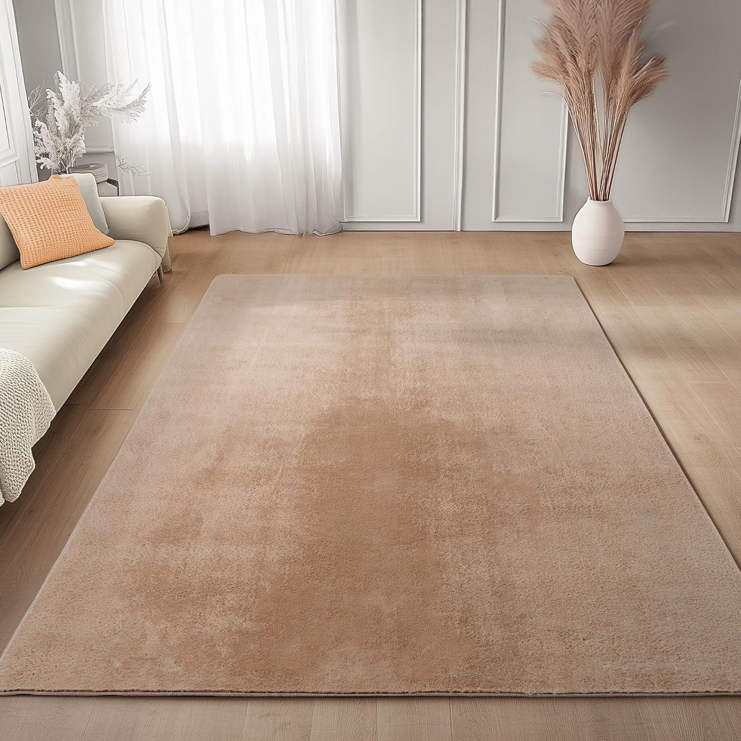 Tapis à poils doux Lavable Beige – STUDIO DECO