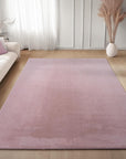 Tapis à poils doux Lavable Rose – STUDIO DECO