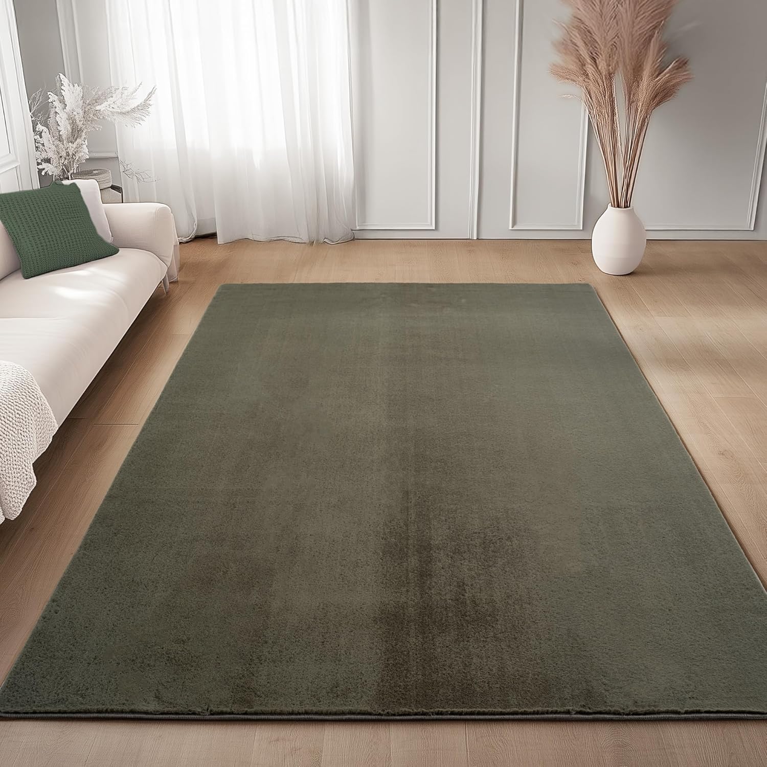 Tapis à poils doux Lavable Vert – STUDIO DECO