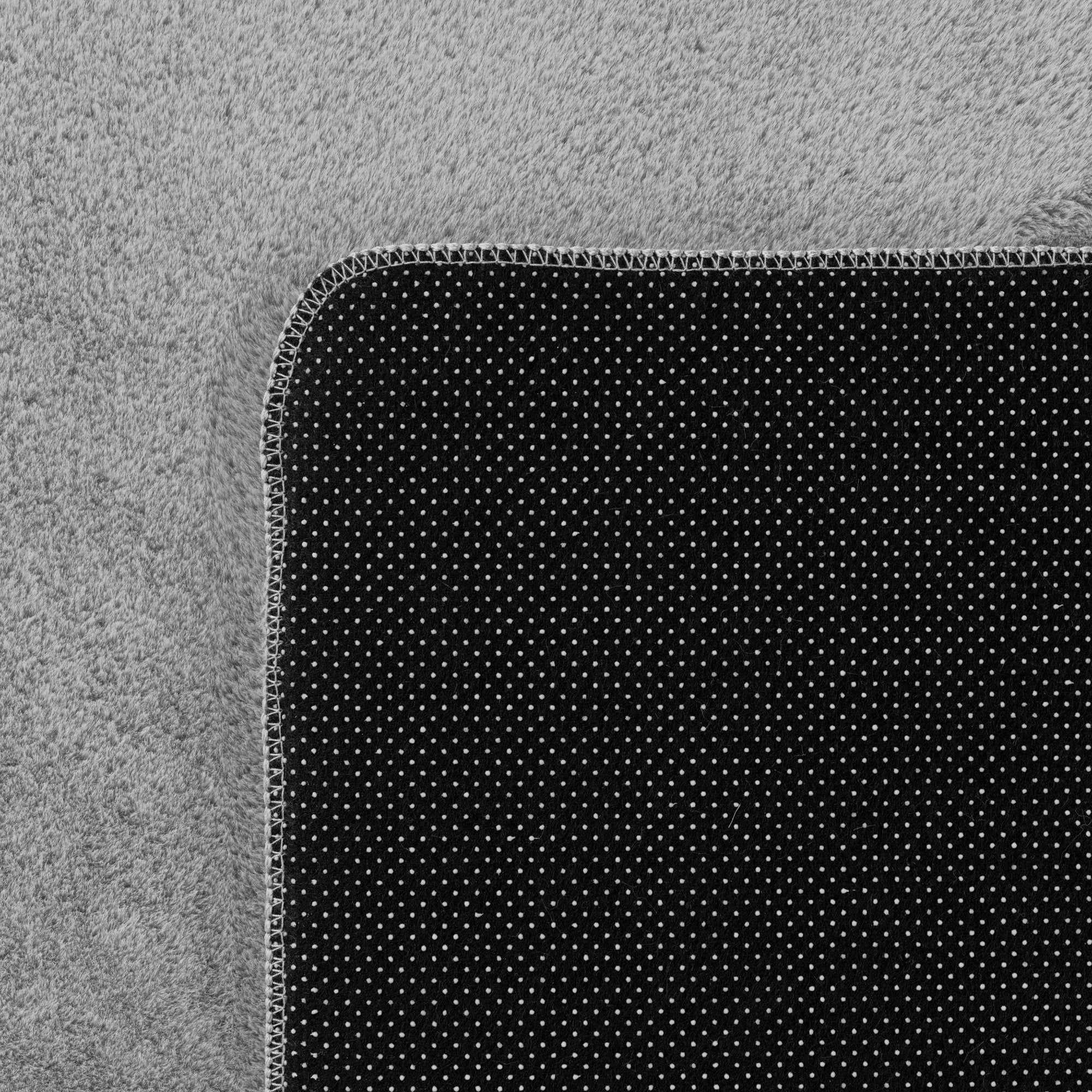 Tapis Rond à poils doux Lavable Argent – STUDIO DECO