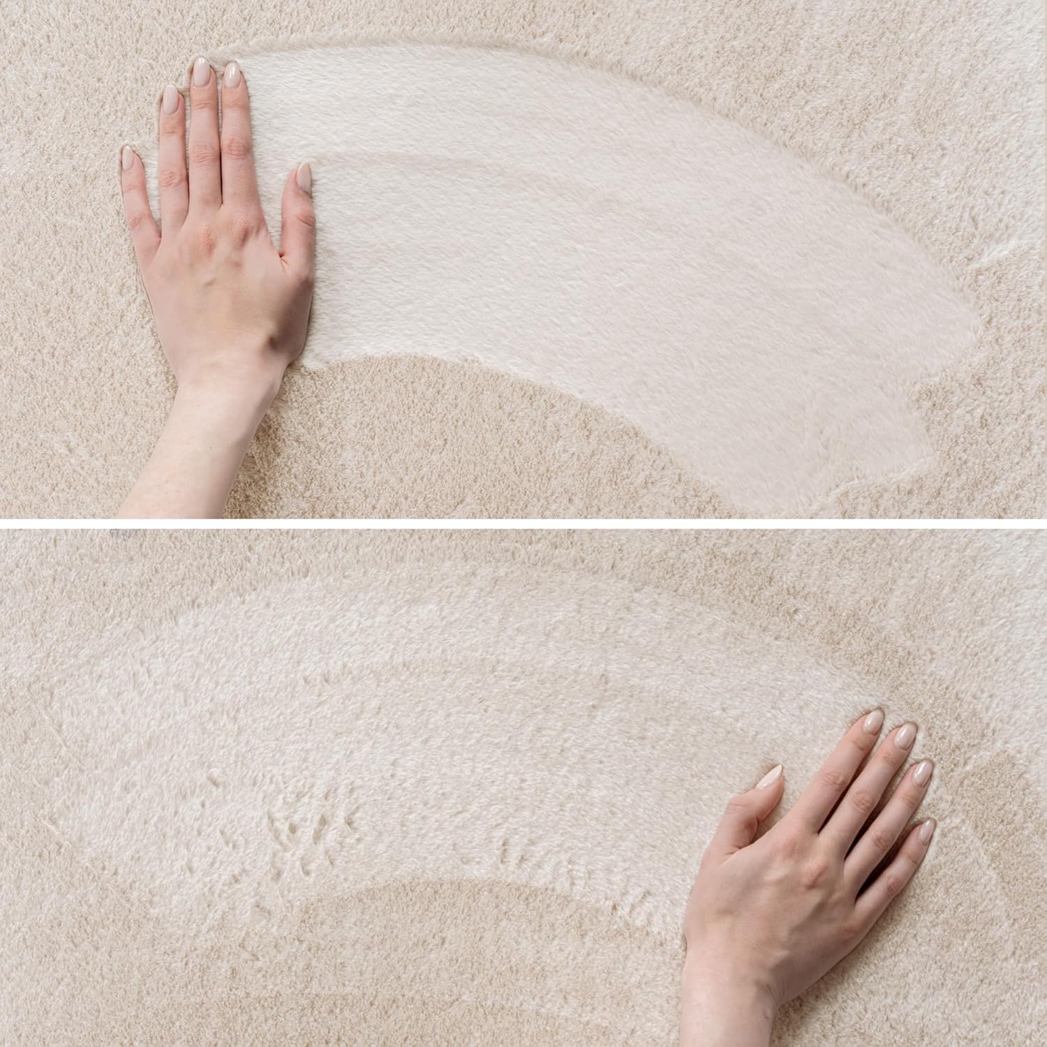 Tapis à poils doux Lavable Crème – STUDIO DECO