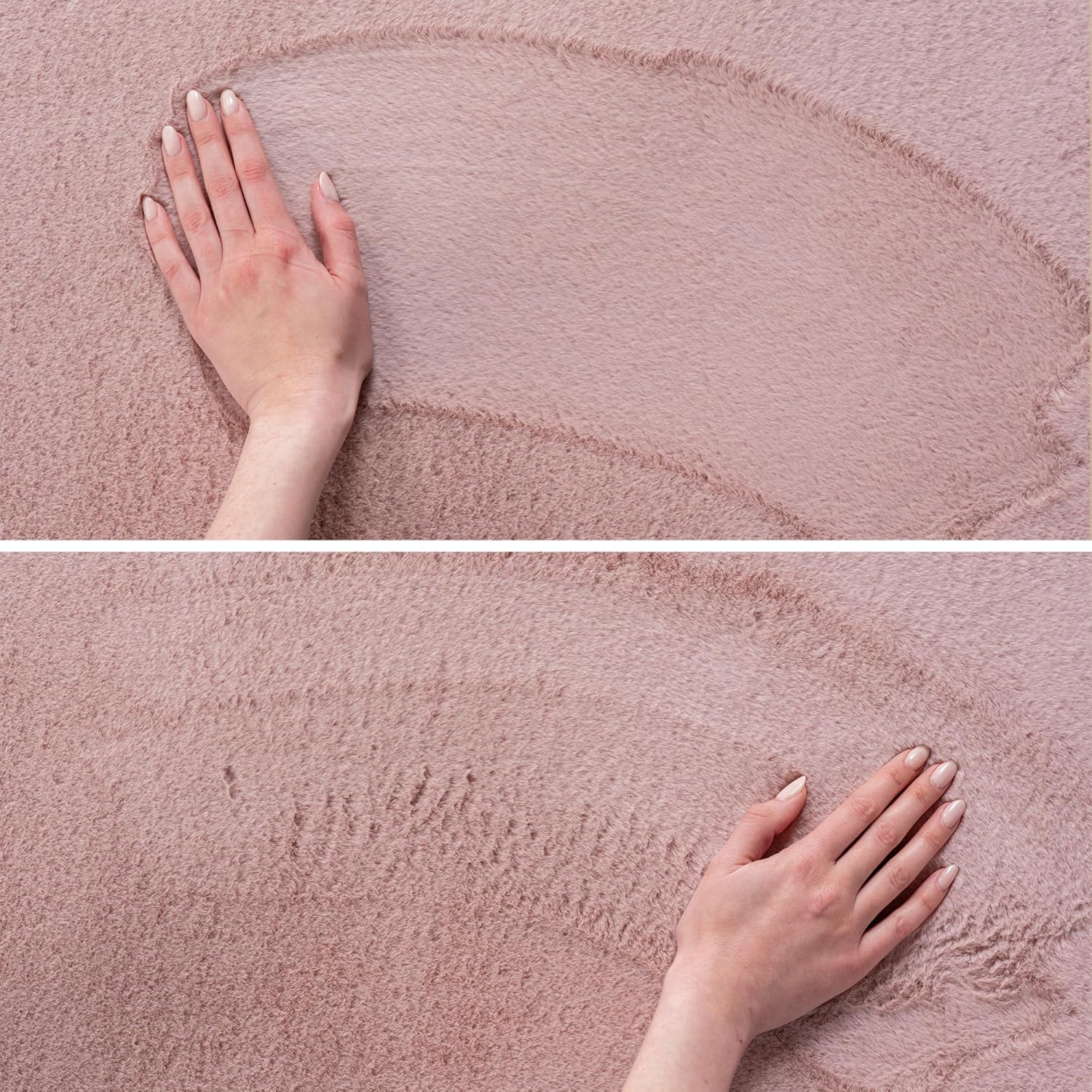 Tapis Rond à poils doux Lavable Rose – STUDIO DECO