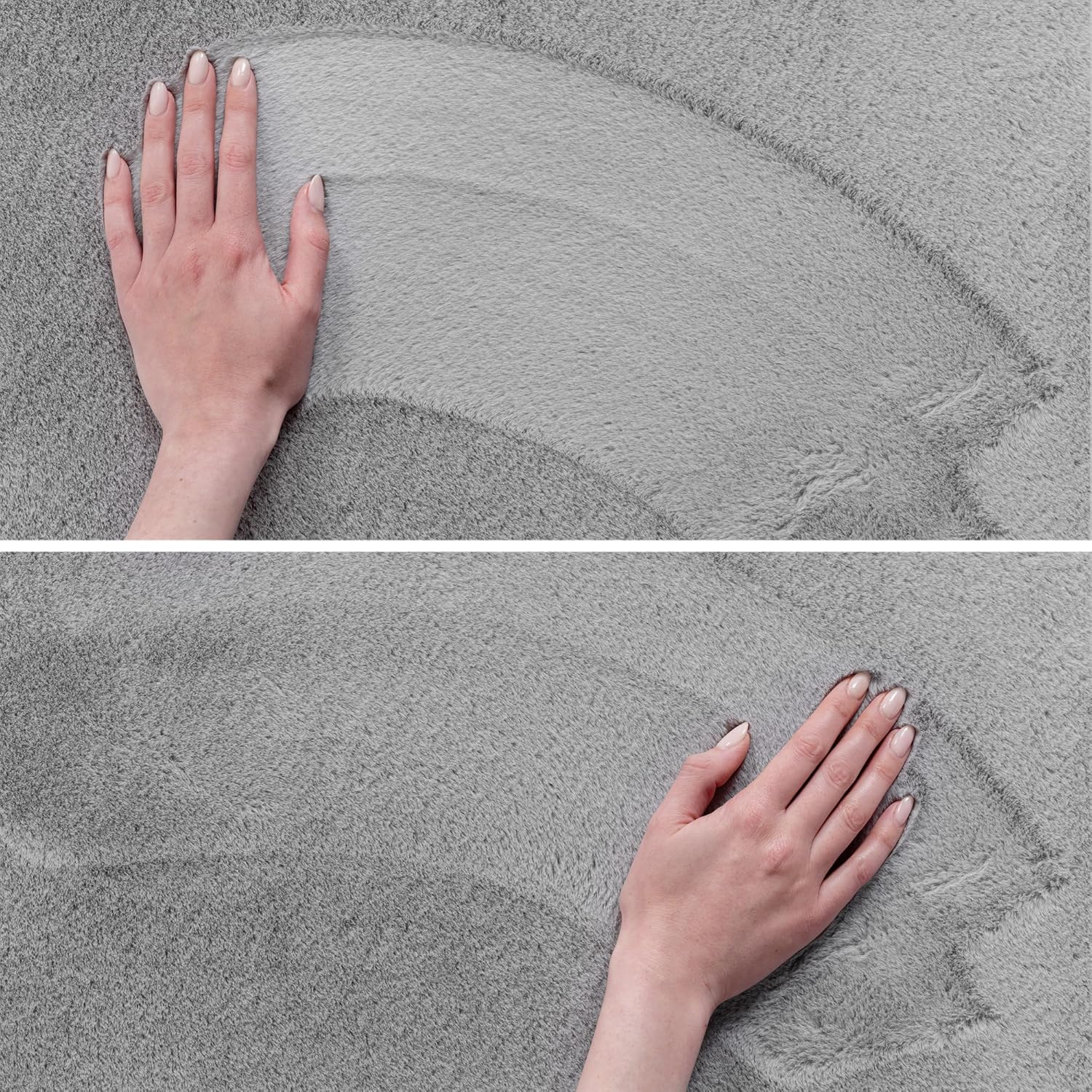 Tapis à poils doux Lavable Argent – STUDIO DECO