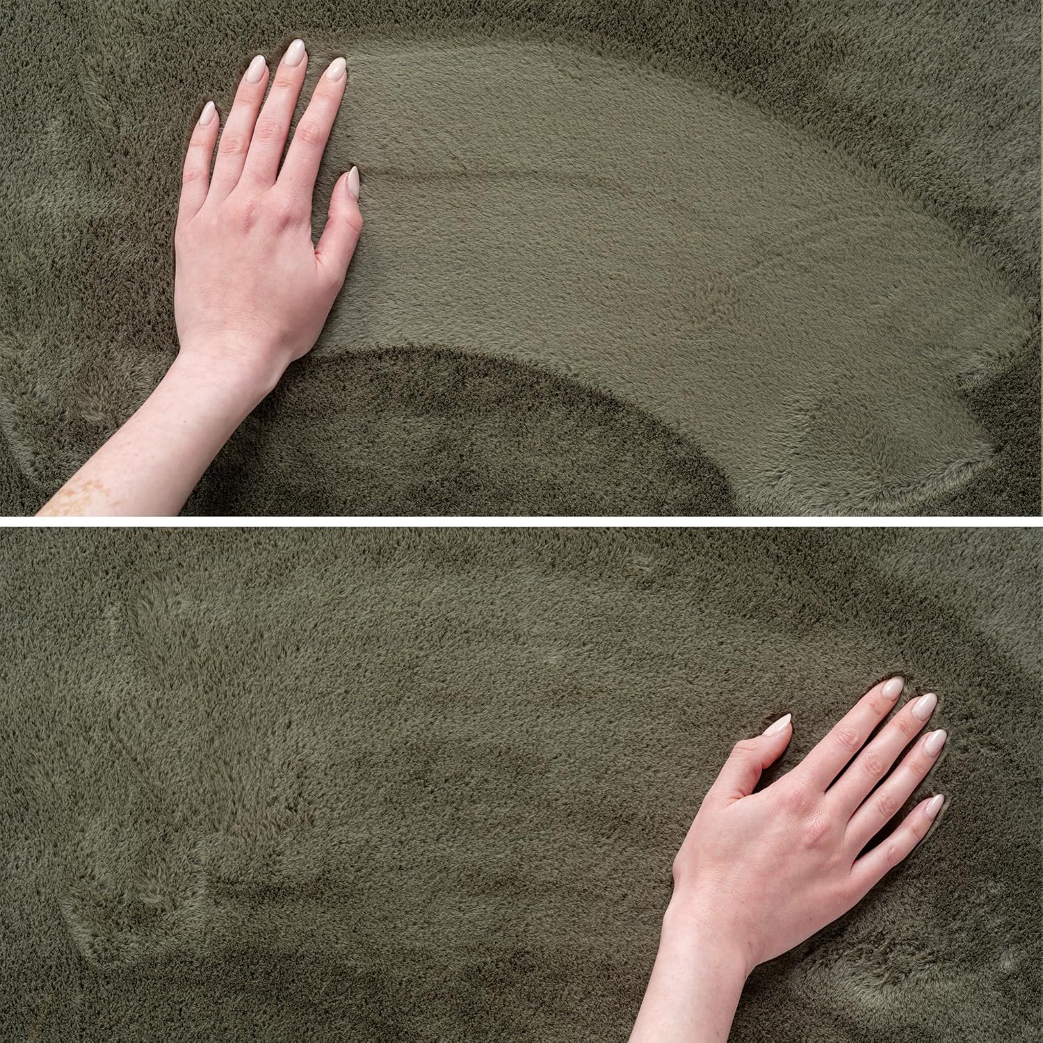 Tapis Rond à poils doux Lavable Vert – STUDIO DECO