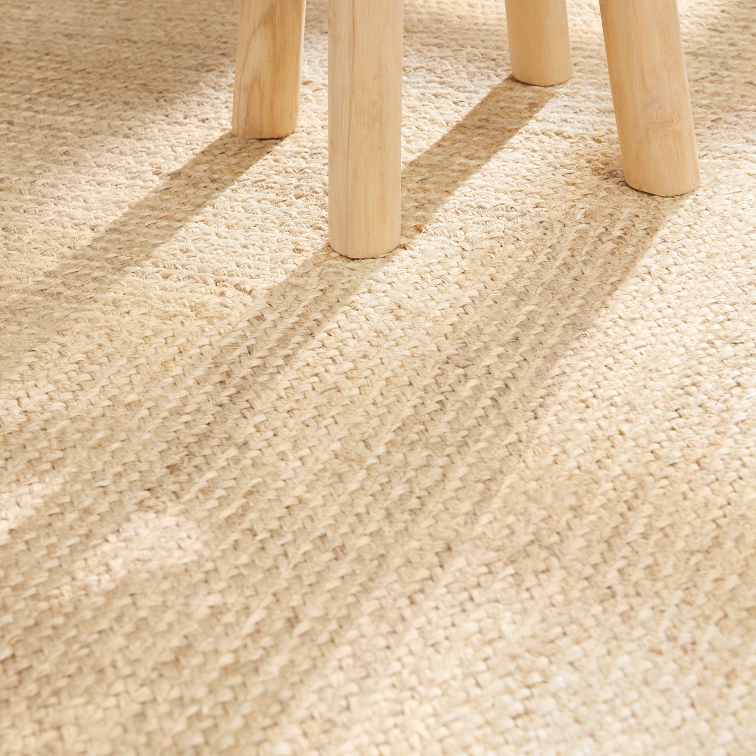 Tapis en Jute Fait Main Blanc Naturel – STUDIO DECO