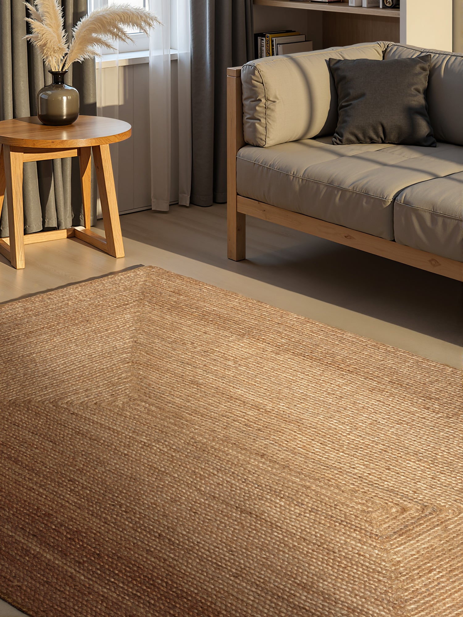 Tapis en Jute Fait Main Brun Naturel – STUDIO DECO