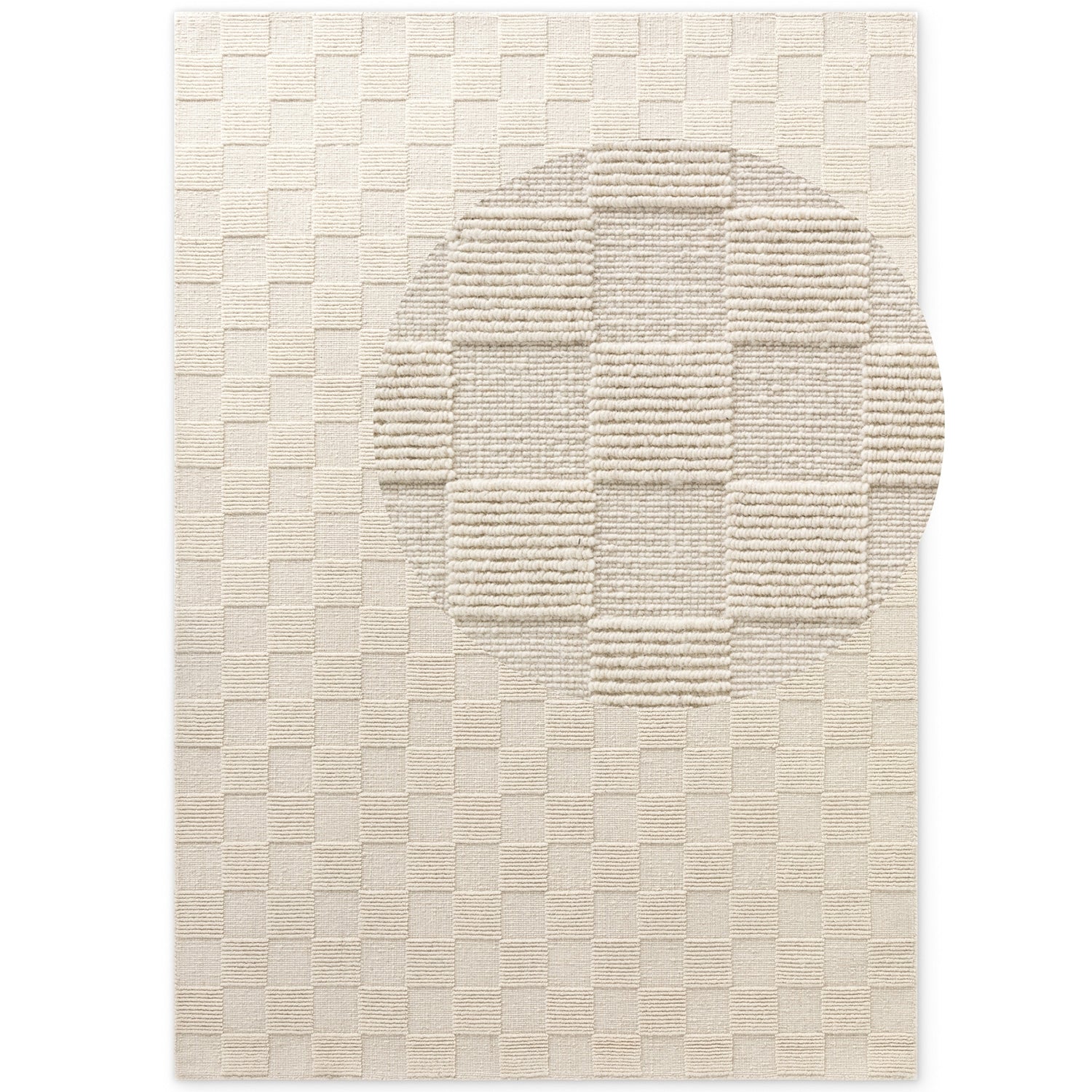 Tapis en Laine fait main Blanc Naturel – STUDIO DECO