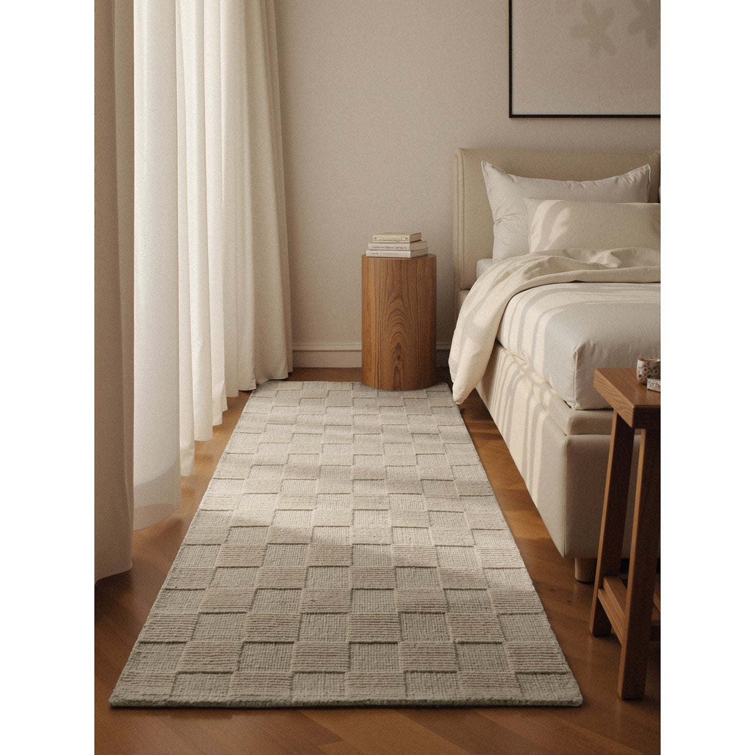 Tapis en Laine fait main Blanc Naturel – STUDIO DECO