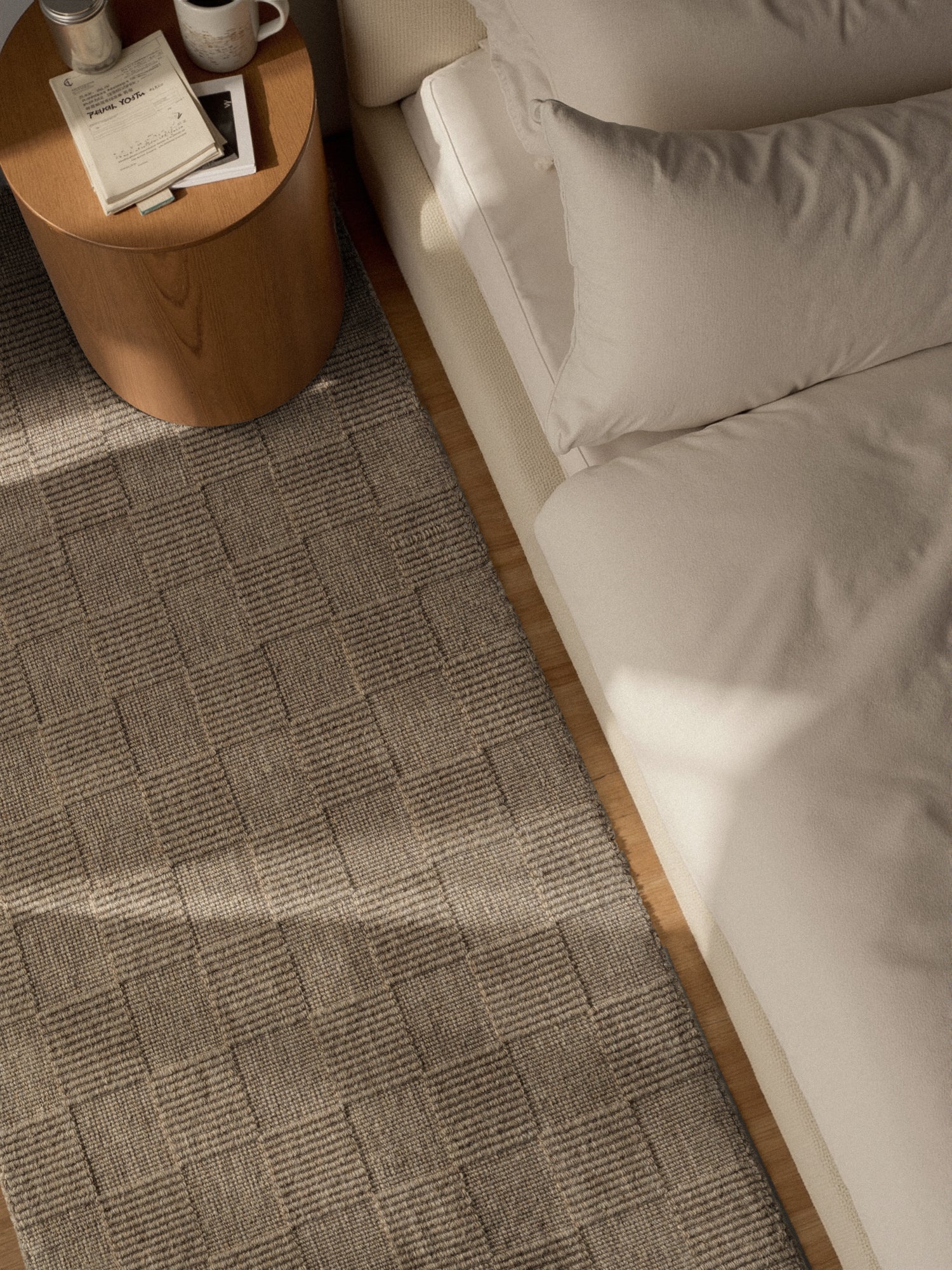 Tapis couloir en Laine fait main Beige – STUDIO DECO