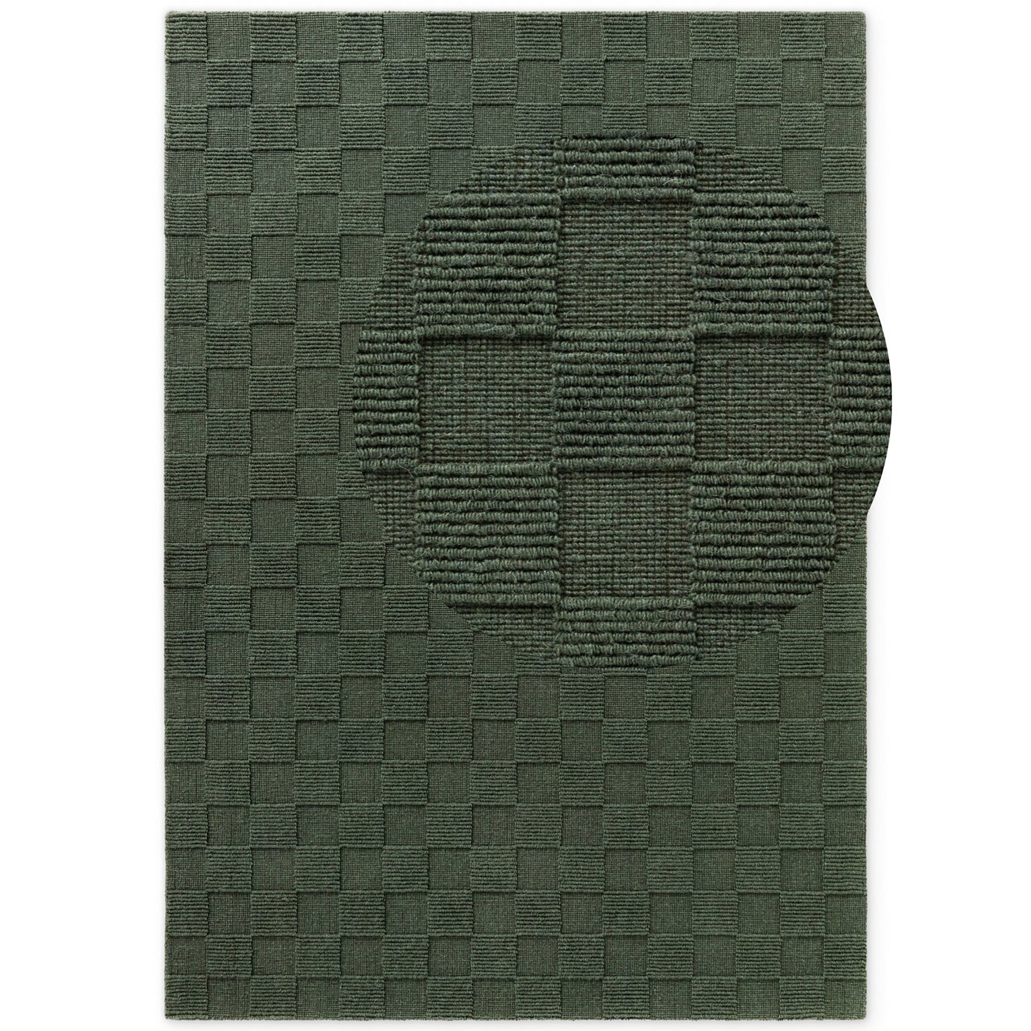 Tapis en Laine fait main Vert – STUDIO DECO