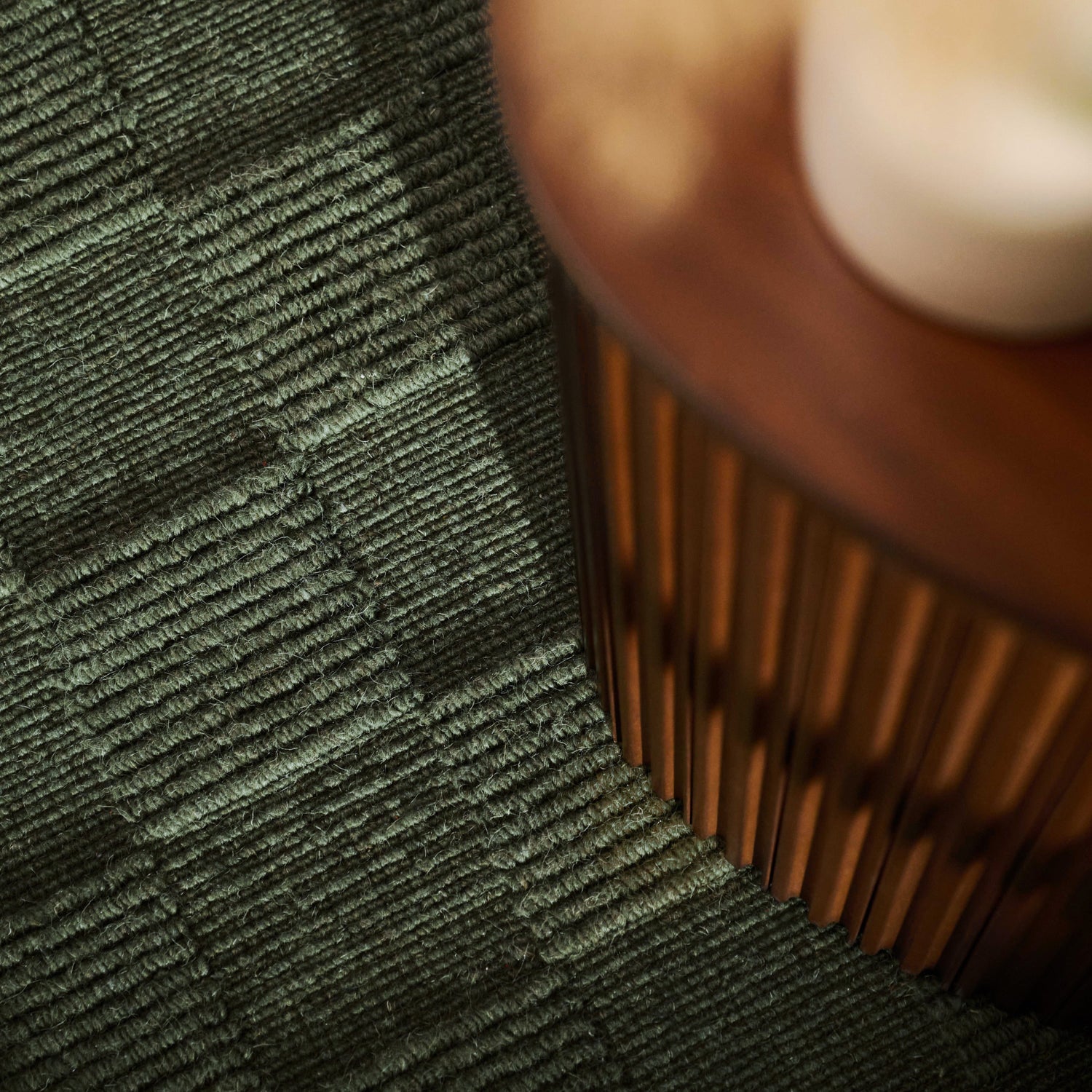 Tapis en Laine fait main Vert – STUDIO DECO