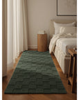 Tapis en Laine fait main Vert – STUDIO DECO