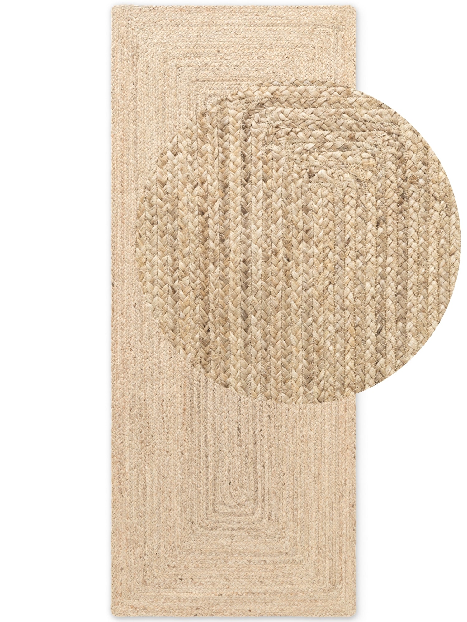 Tapis en Jute Fait Main Blanc Naturel – STUDIO DECO