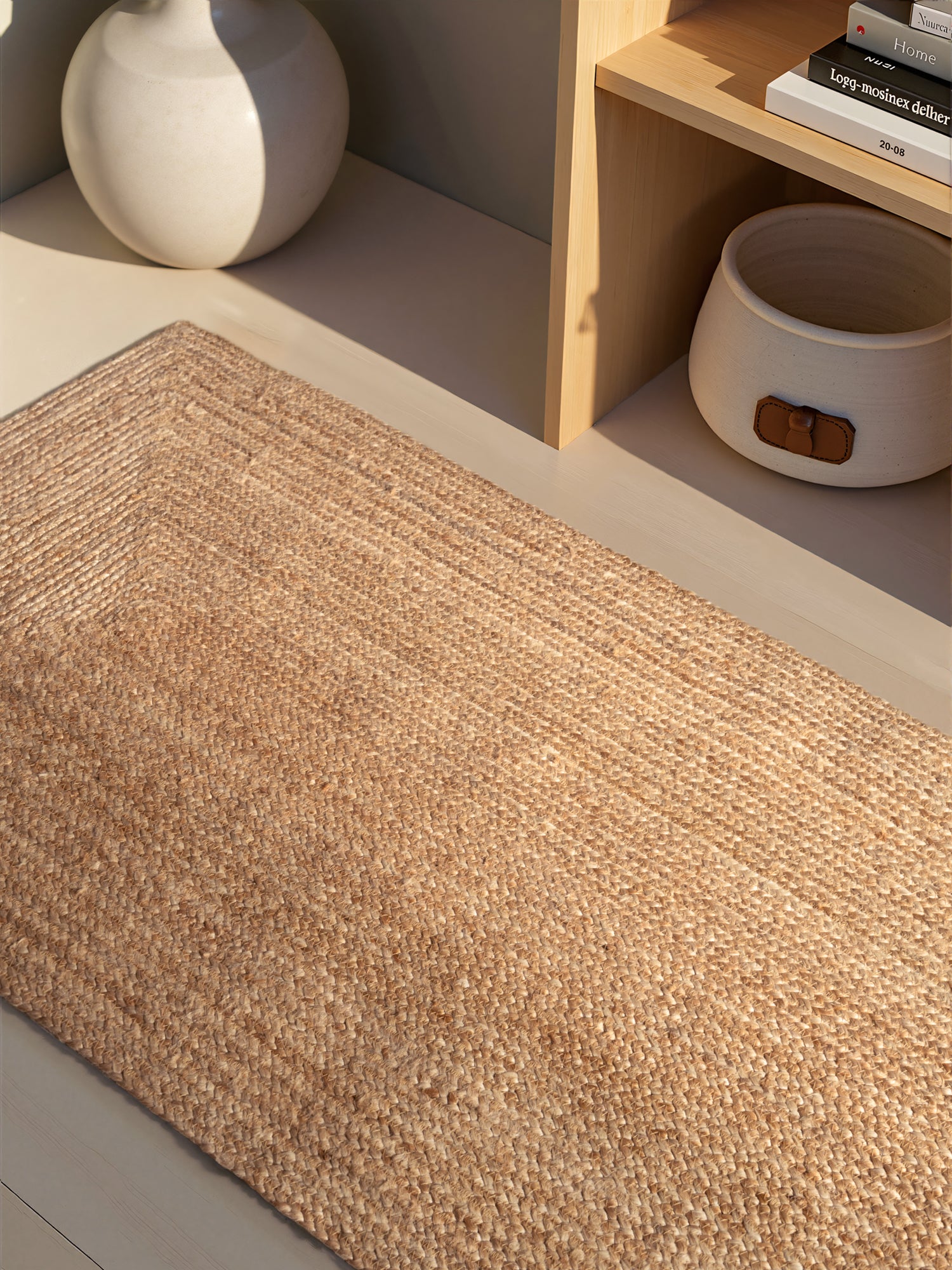 Tapis en Jute Fait Main Brun Naturel – STUDIO DECO