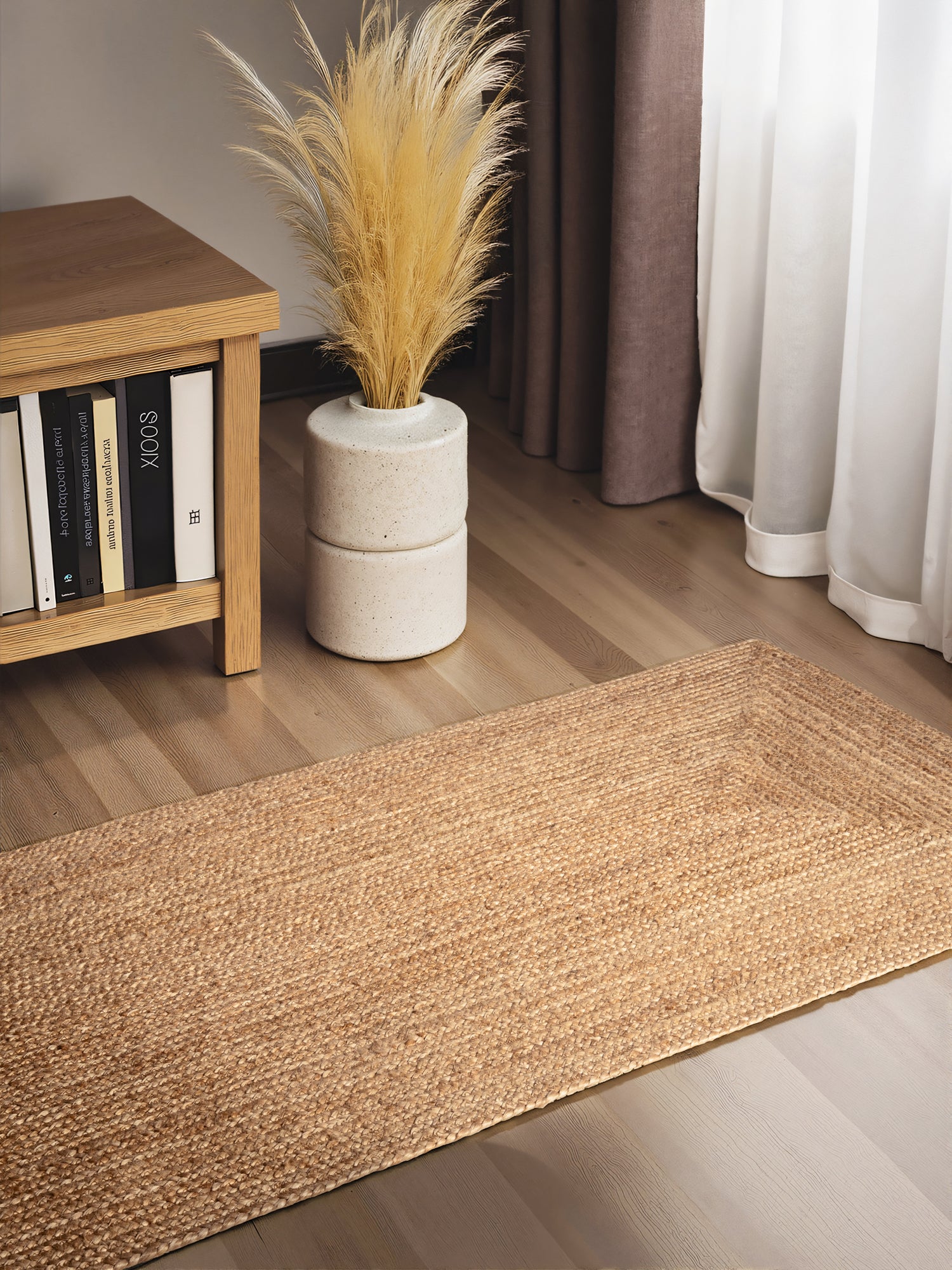Tapis en Jute Fait Main Brun Naturel – STUDIO DECO