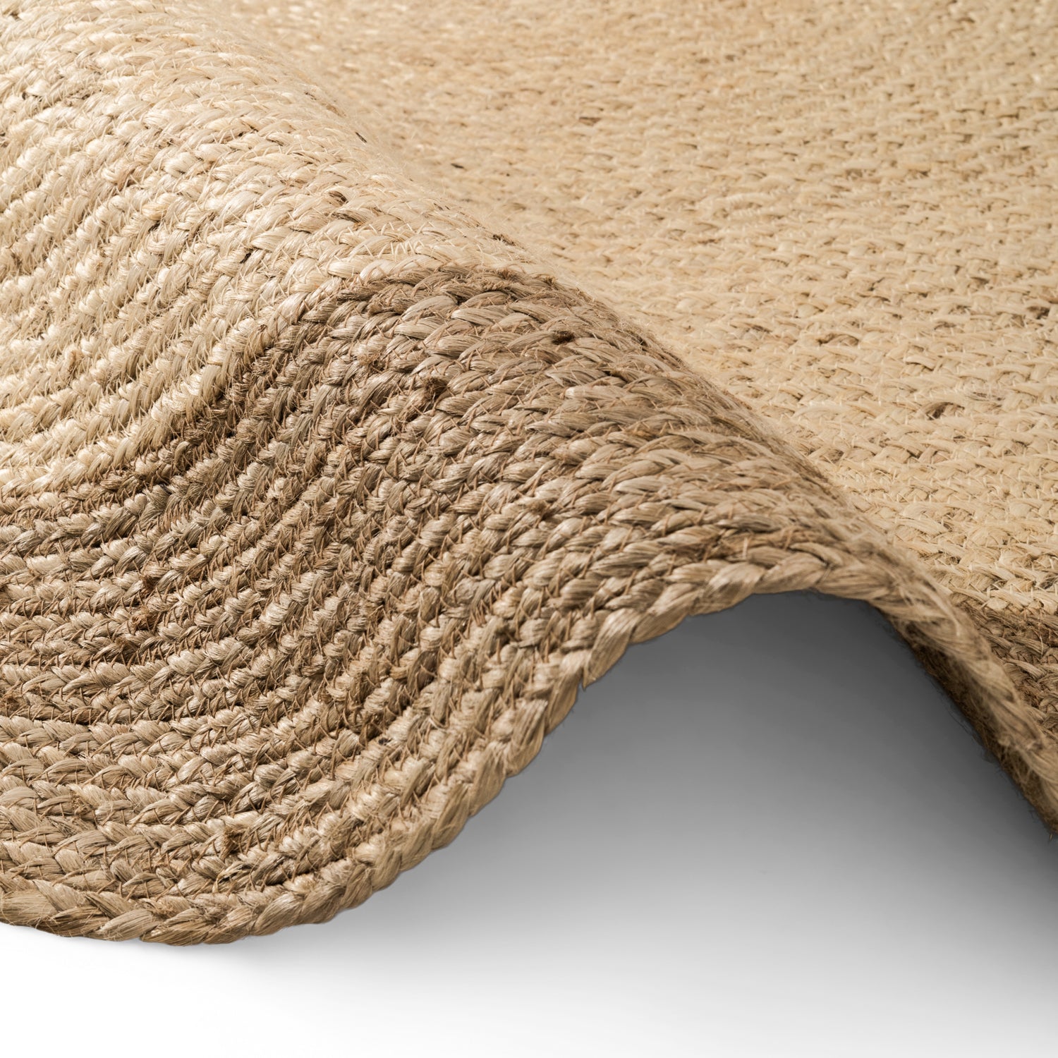 Tapis Jute Fait Main Bicolore Ivoire et Mocca – STUDIO DECO