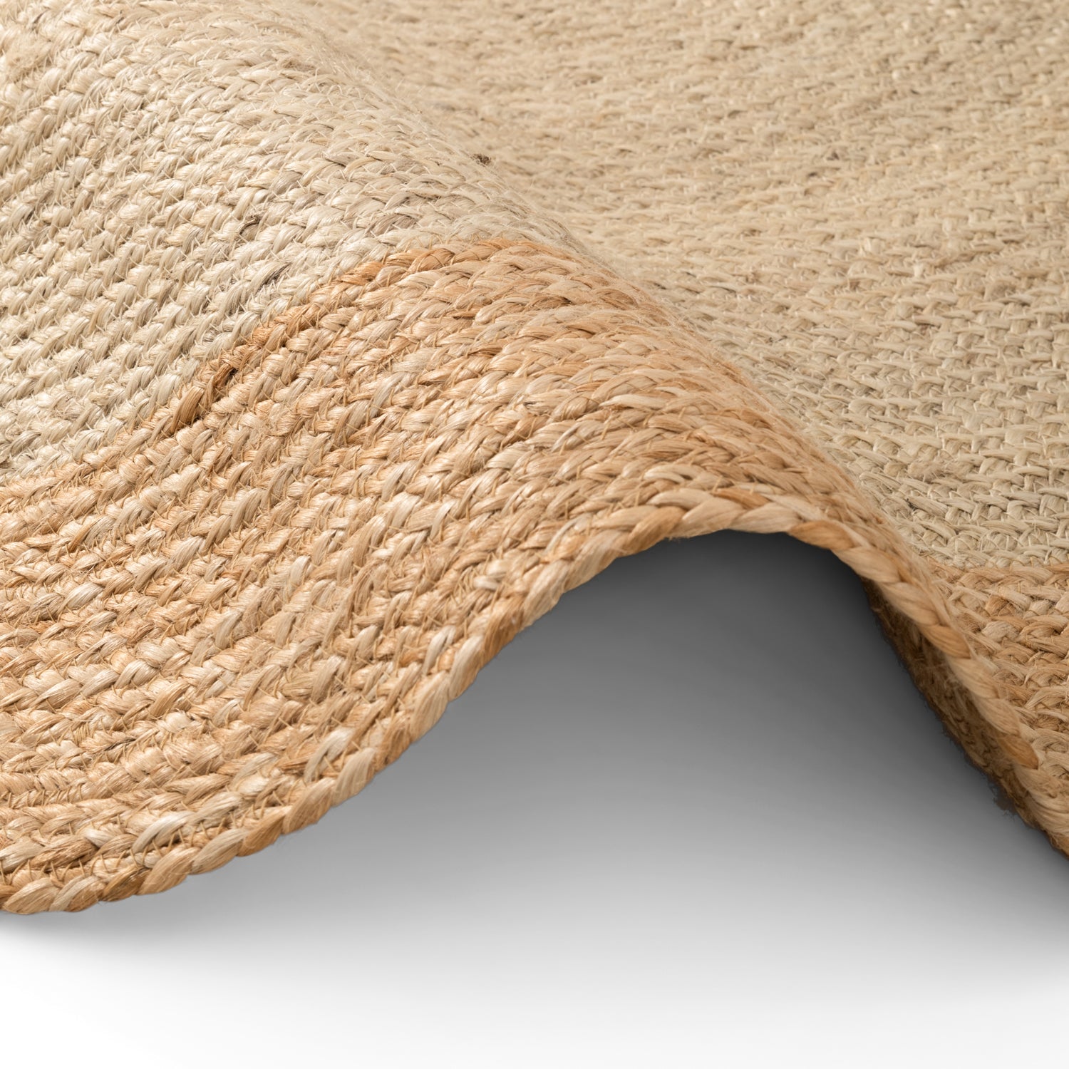 Tapis Jute Fait Main Bicolore Ivoire et Beige – STUDIO DECO