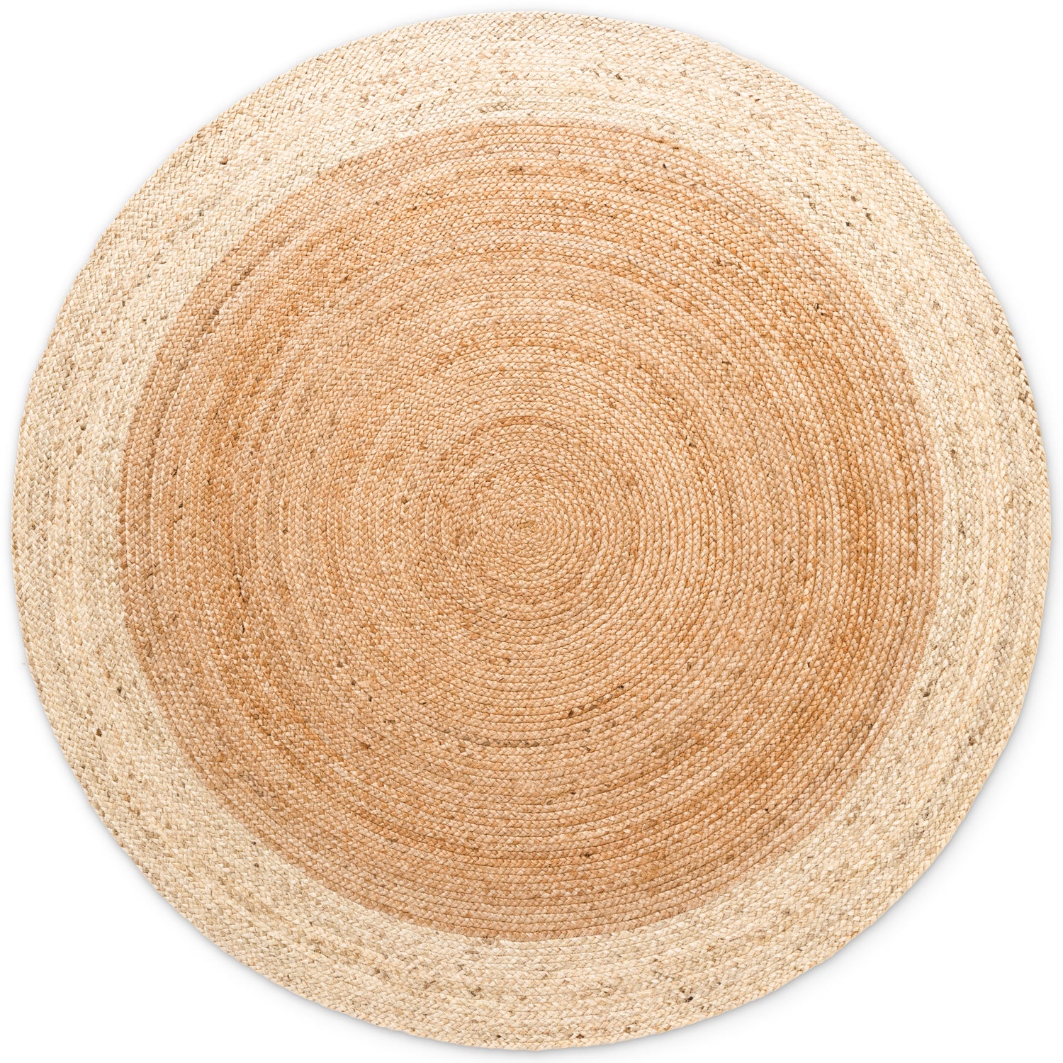 Tapis Jute Fait Main Bicolore Beige et Crème – STUDIO DECO