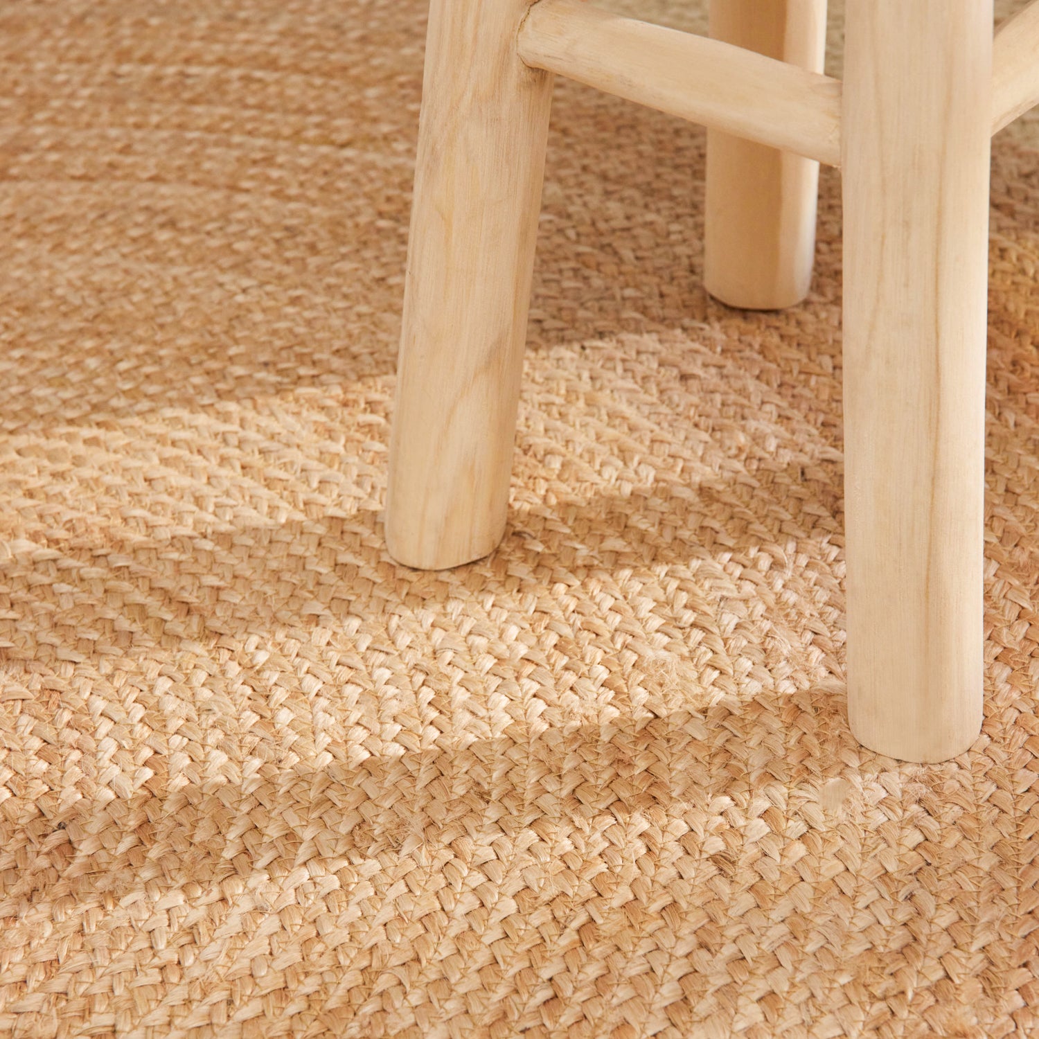 Tapis Jute Fait Main Bicolore Beige et Crème – STUDIO DECO