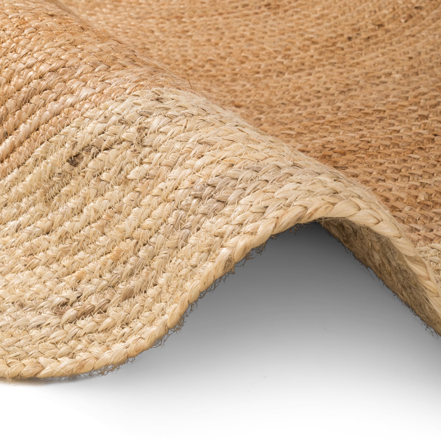 Tapis Jute Fait Main Bicolore Beige et Crème – STUDIO DECO